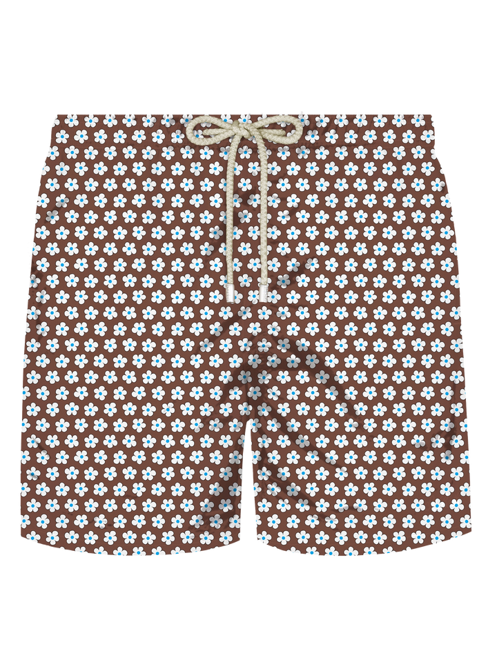 Comfort Light stretch swim shorts with tie print - MC2 Saint Barth