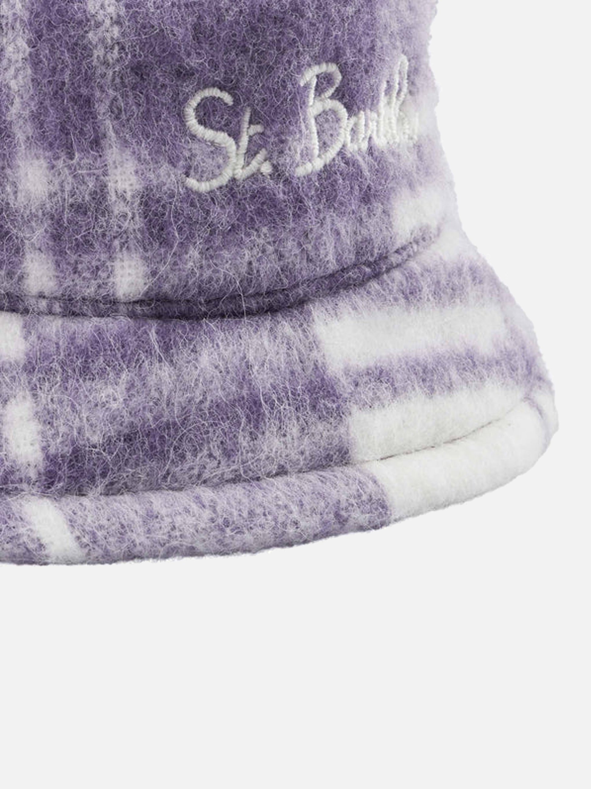 Woman bucket hat with tartan print - MC2 Saint Barth