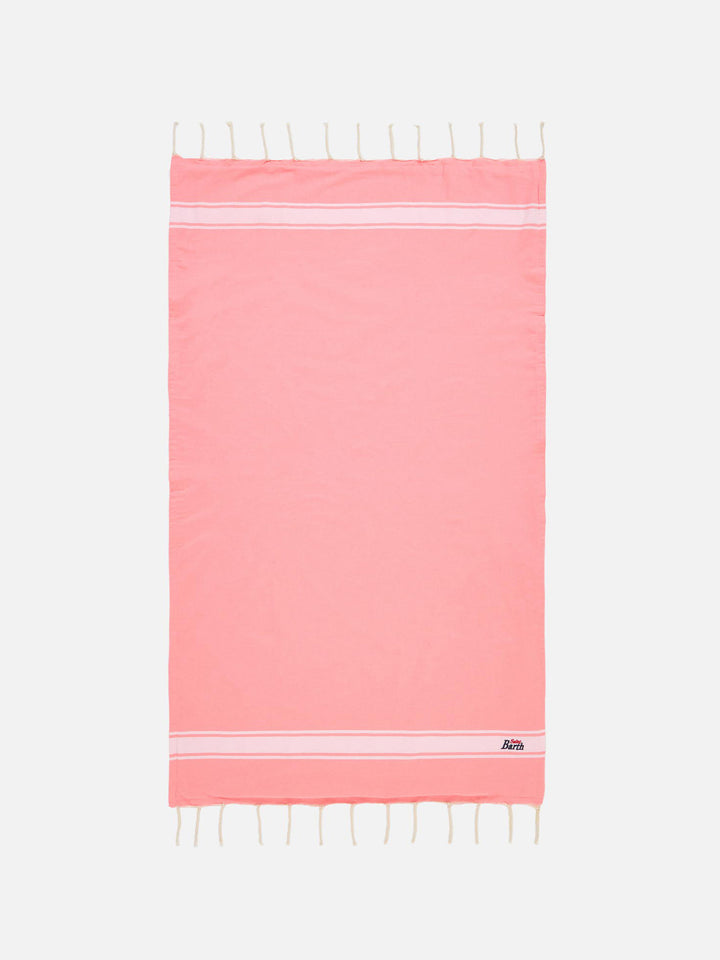 Fluo pink fouta doubled with sponge
