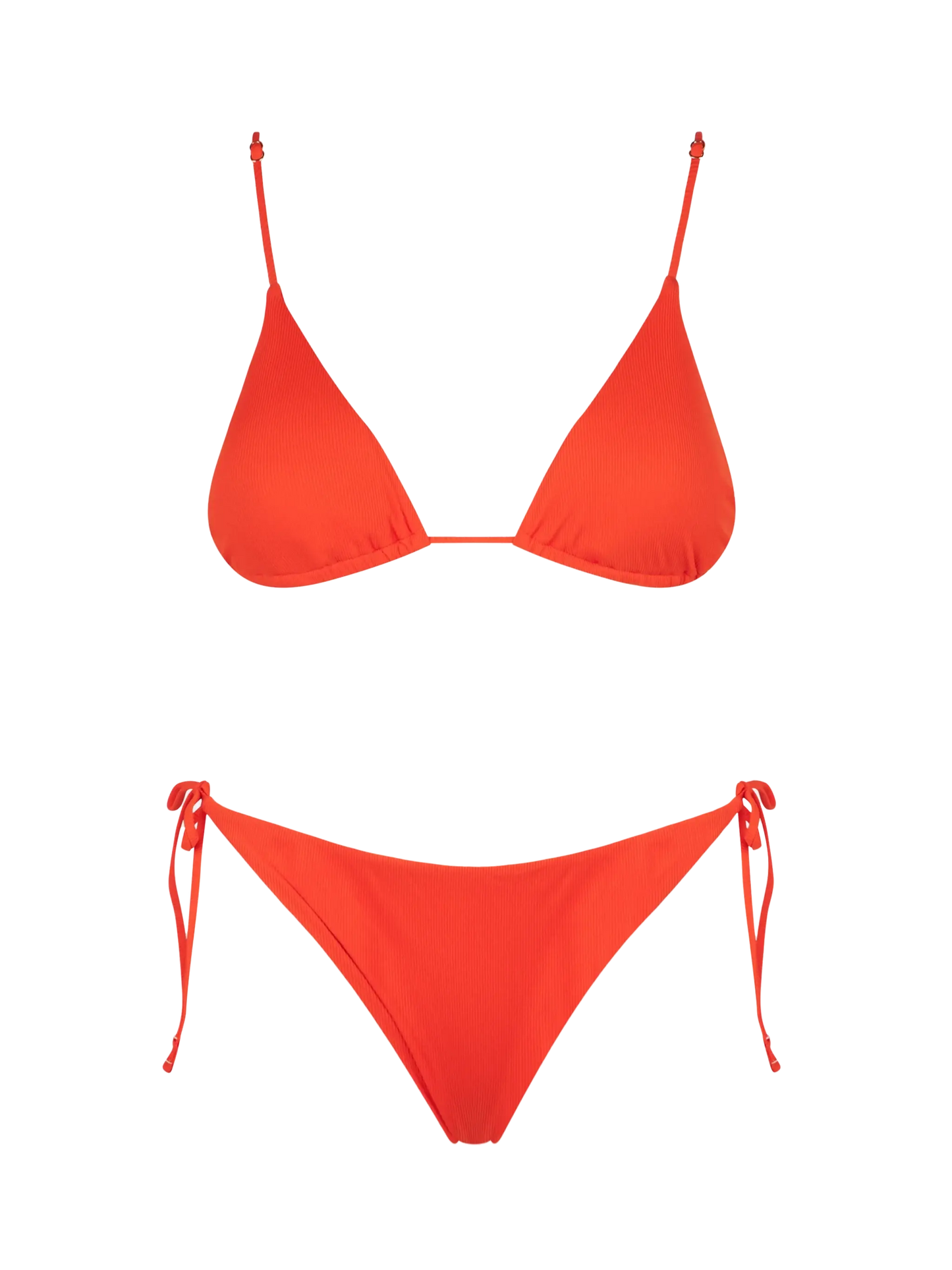 Orange ribbed triangle bikini - MC2 Saint Barth