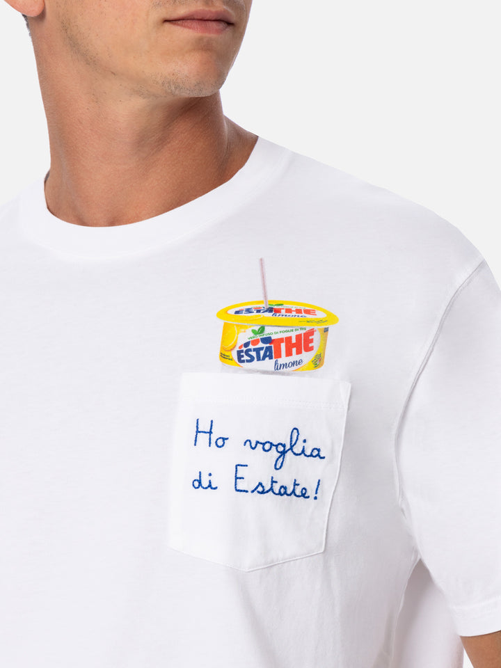 T-shirt uomo in cotone Austin con ricamo Estathé | EDIZIONE SPECIALE ESTATHE'