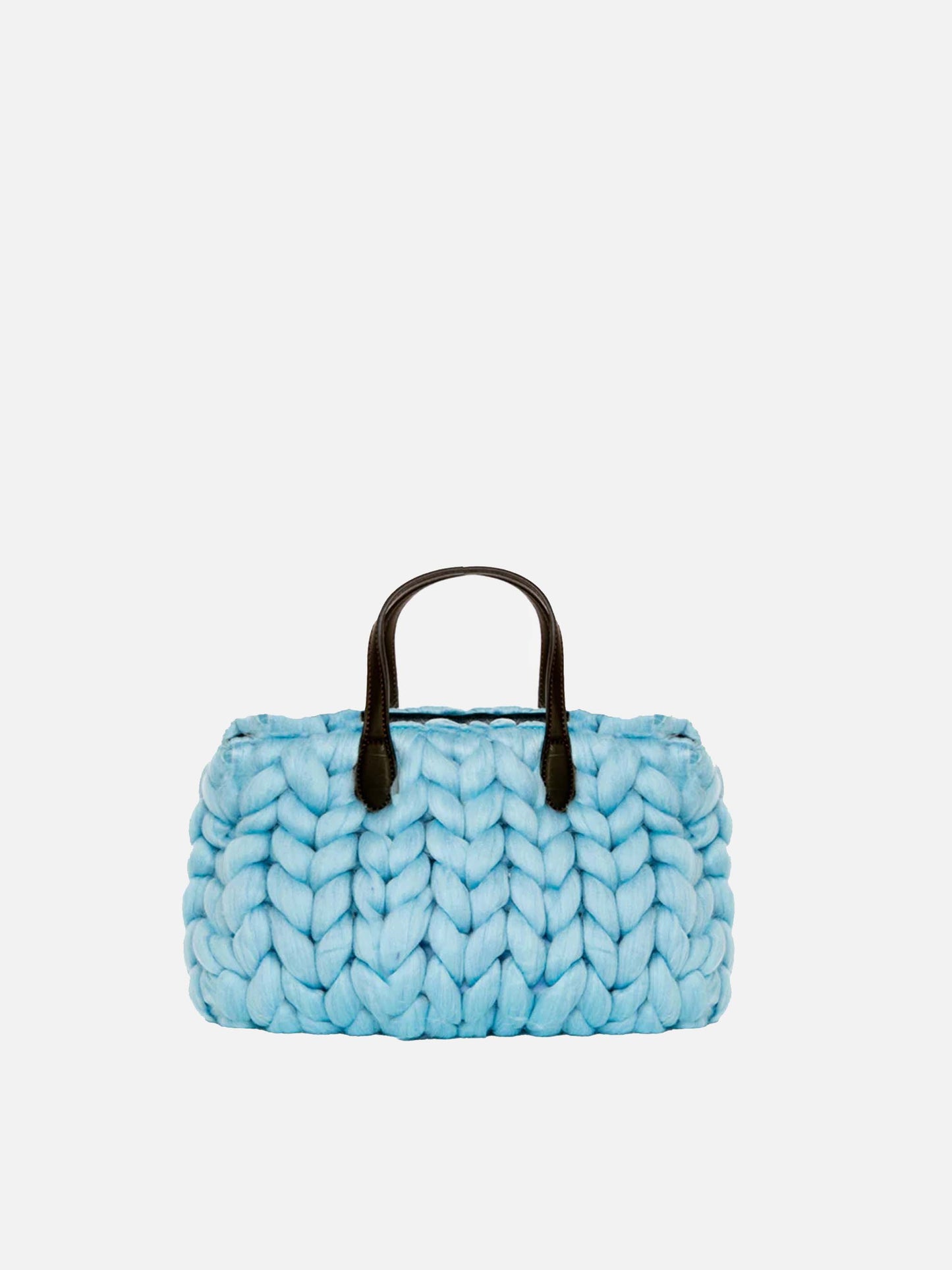 Light blue jumbo tricot Vivian handbag - MC2 Saint Barth