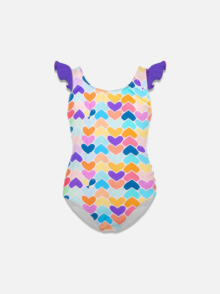 Costume da bagno da bambina con volant