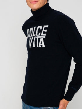 Blended cashmere blue sweater - MC2 Saint Barth