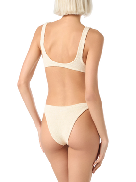 Woman beige classic crinkle bralette bikini Naima Elise - MC2 Saint Barth