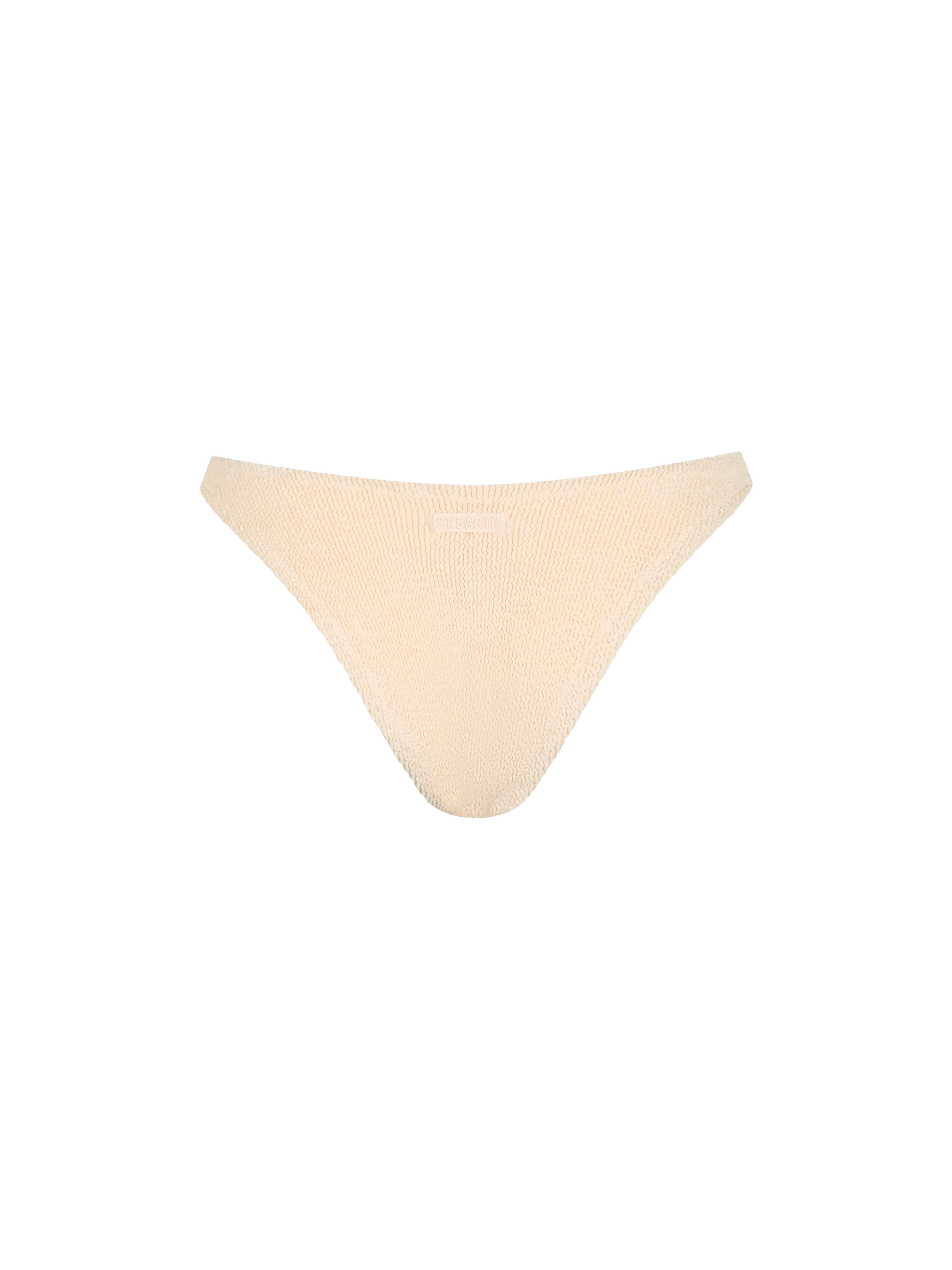 Woman beige classic crinkle swim briefs Elise - MC2 Saint Barth