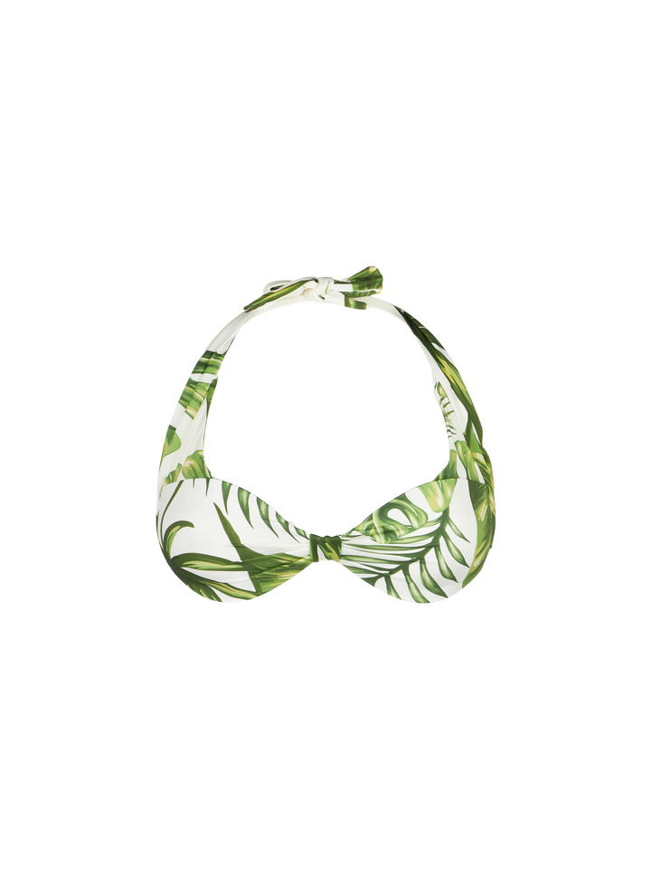 Tropical leaves print bralette