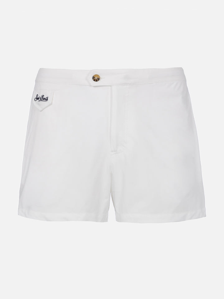 Harrys white fitted cut swim shorts - MC2 Saint Barth