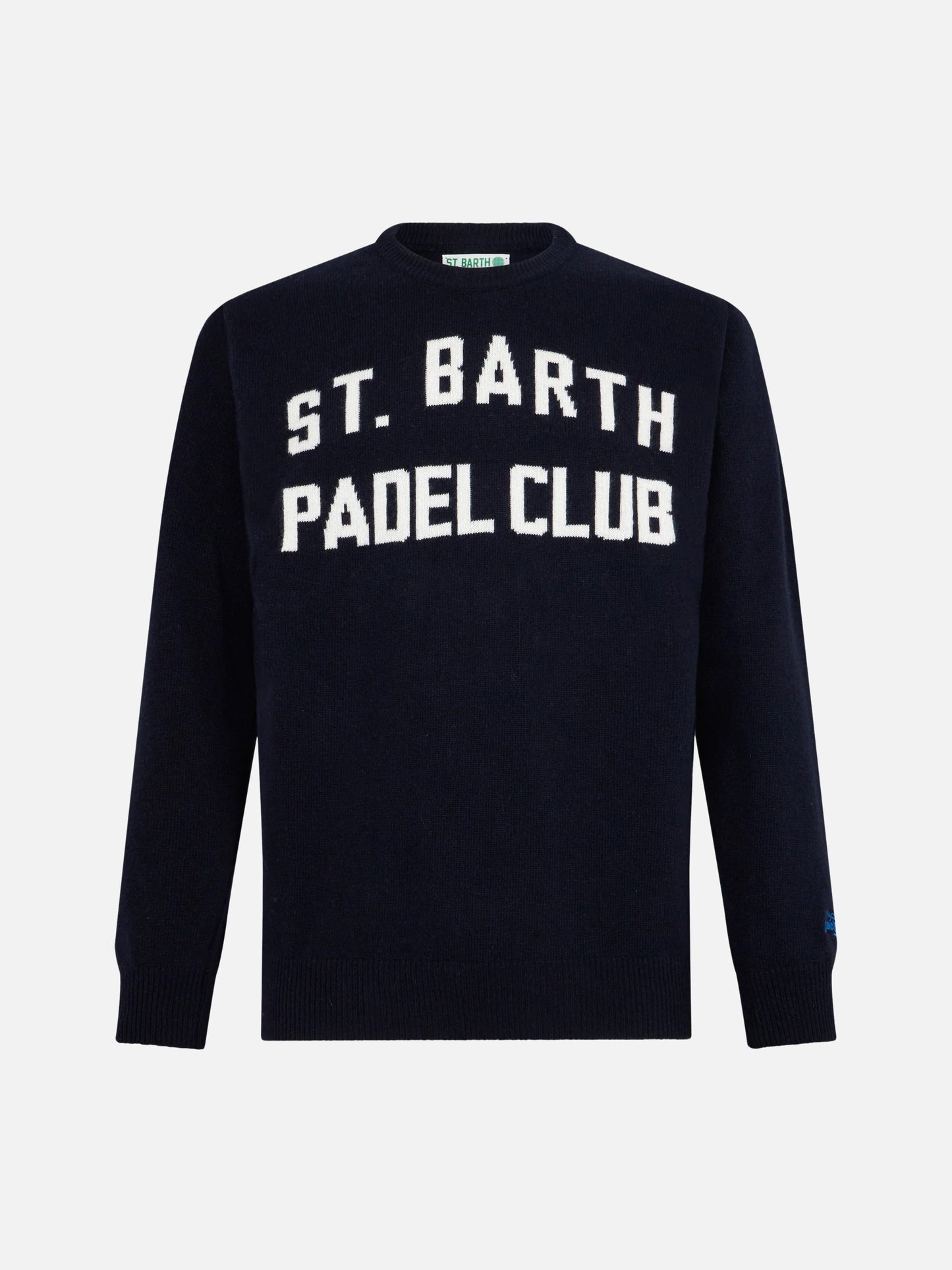 Crewneck sweater Heron with St. Barth Padel Club jacquard