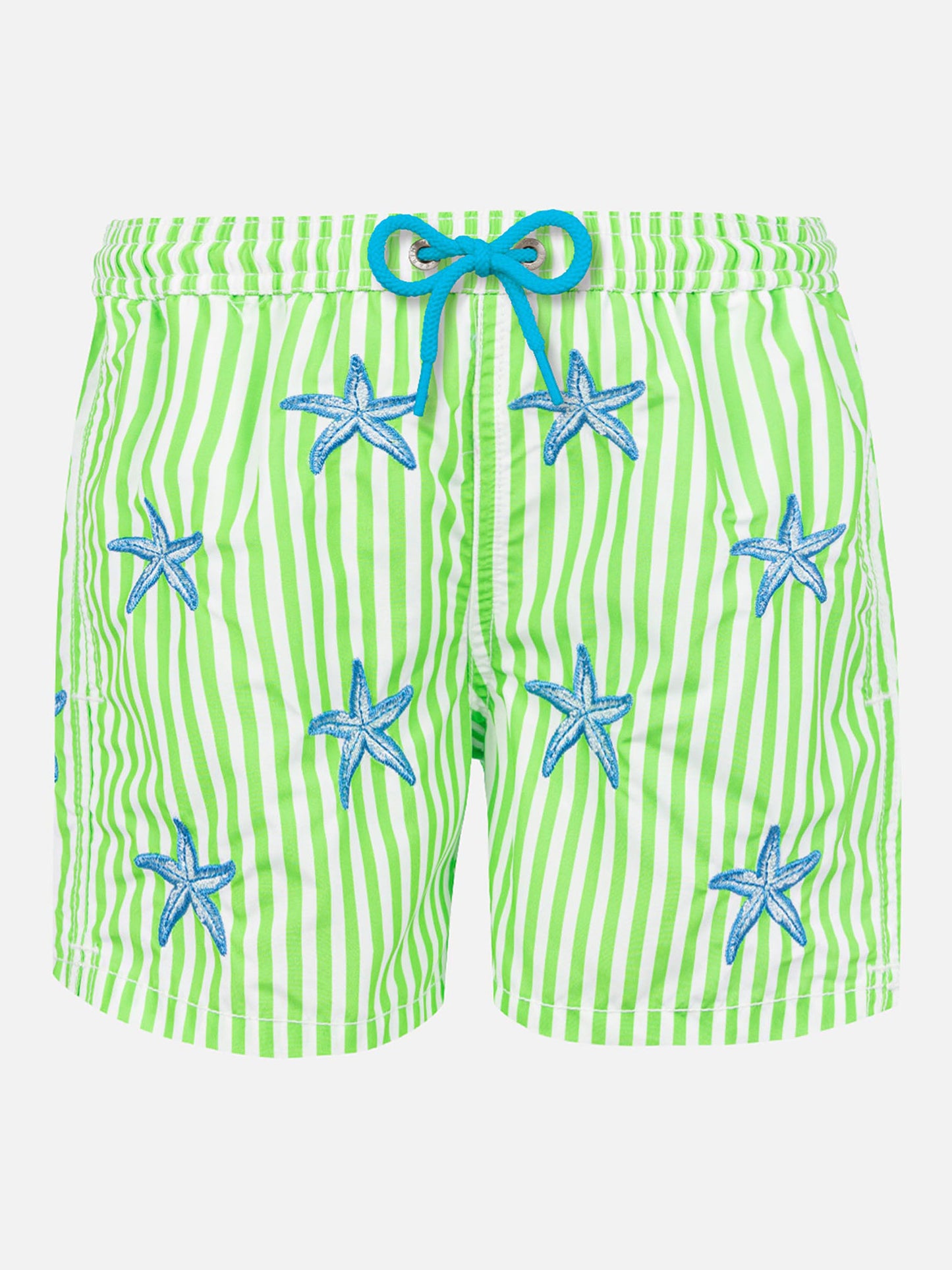 Man classic swim shorts with starfish embroidery