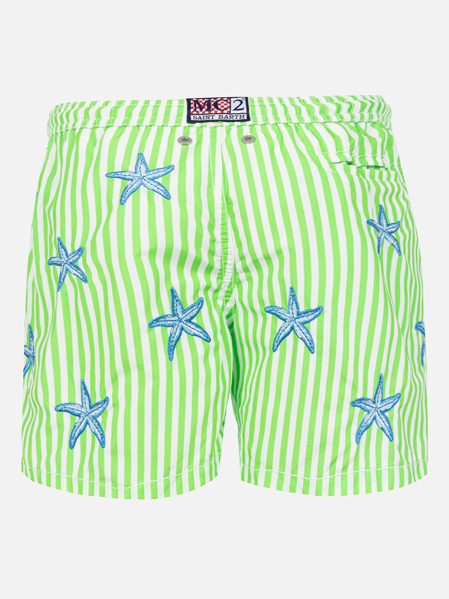 Man classic swim shorts with starfish embroidery
