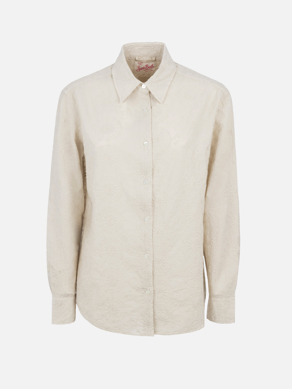 Woman classic Sangallo cotton shirt Meredith - MC2 Saint Barth