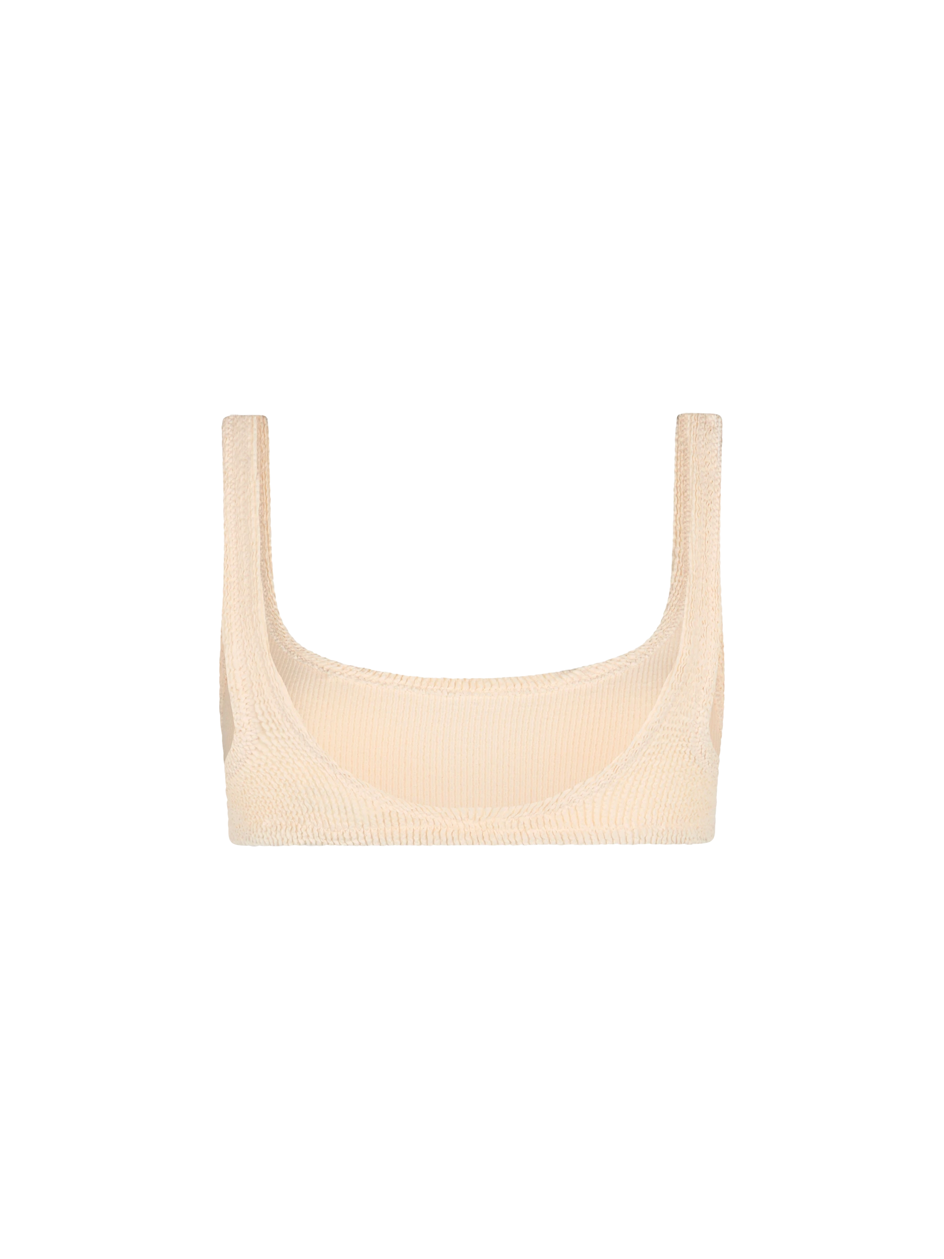 Woman beige classic crinkle bralette Naima - MC2 Saint Barth