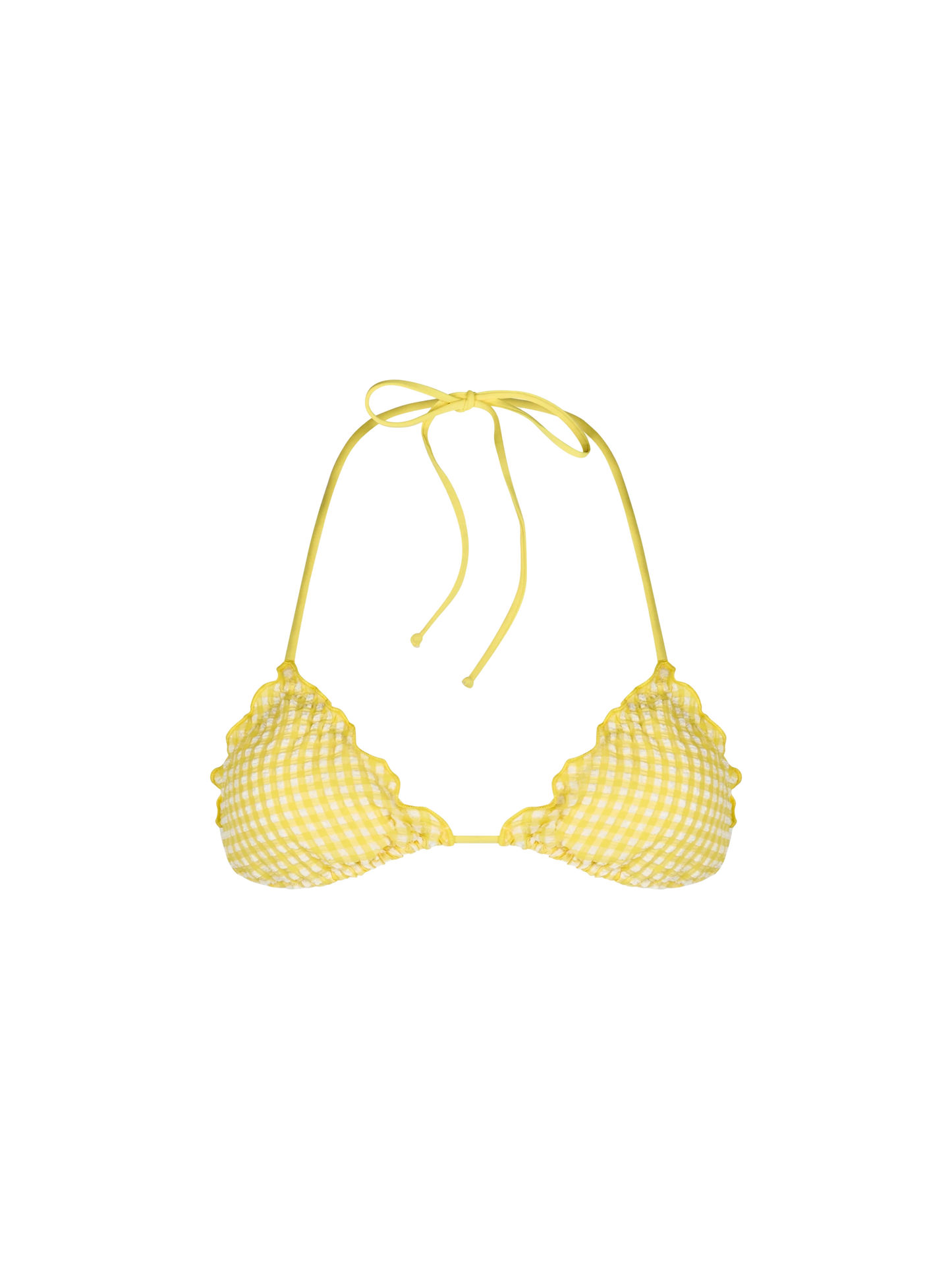 Woman seersucker classic triangle beach top Sagittarius - MC2 Saint Barth