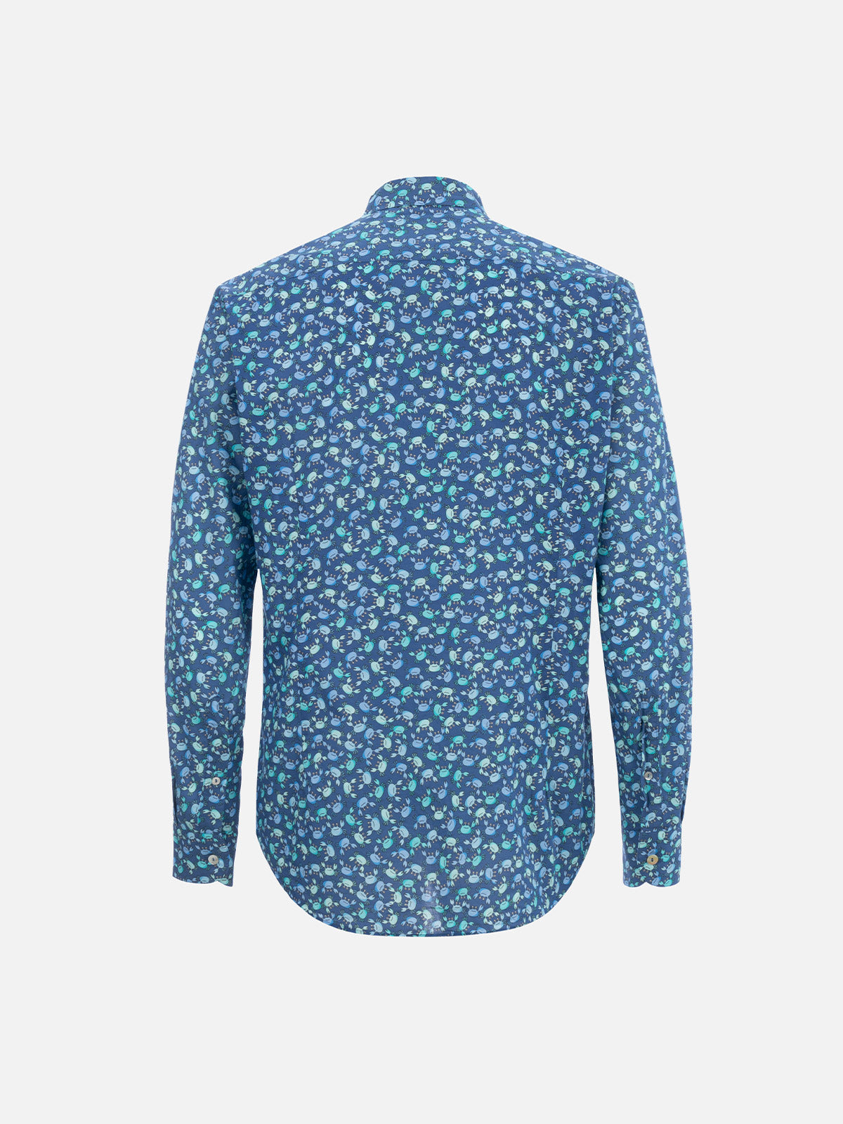 Man muslin cotton shirt Sikelia with crabs print - MC2 Saint Barth