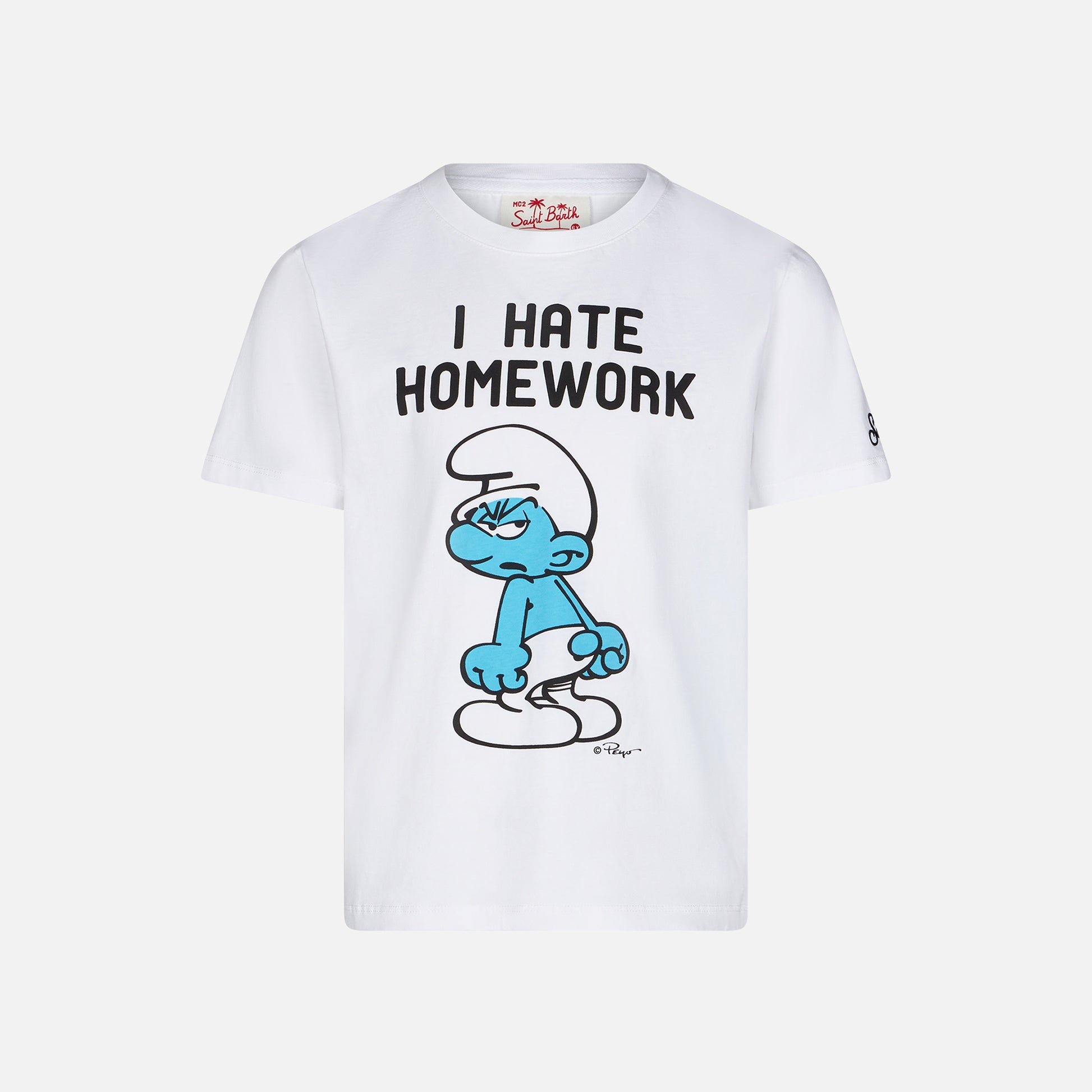 Boy cotton t-shirt with smurfs print | ©PEYO SPECIAL EDITION - MC2 Saint Barth