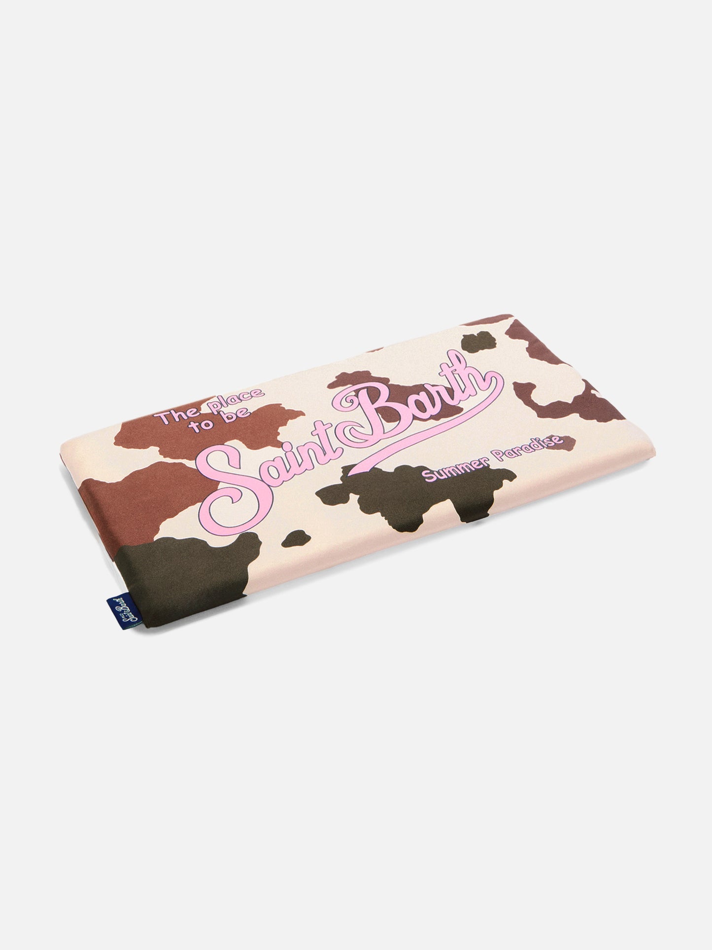 Serviette de plage Aidan à imprimé vache et logo