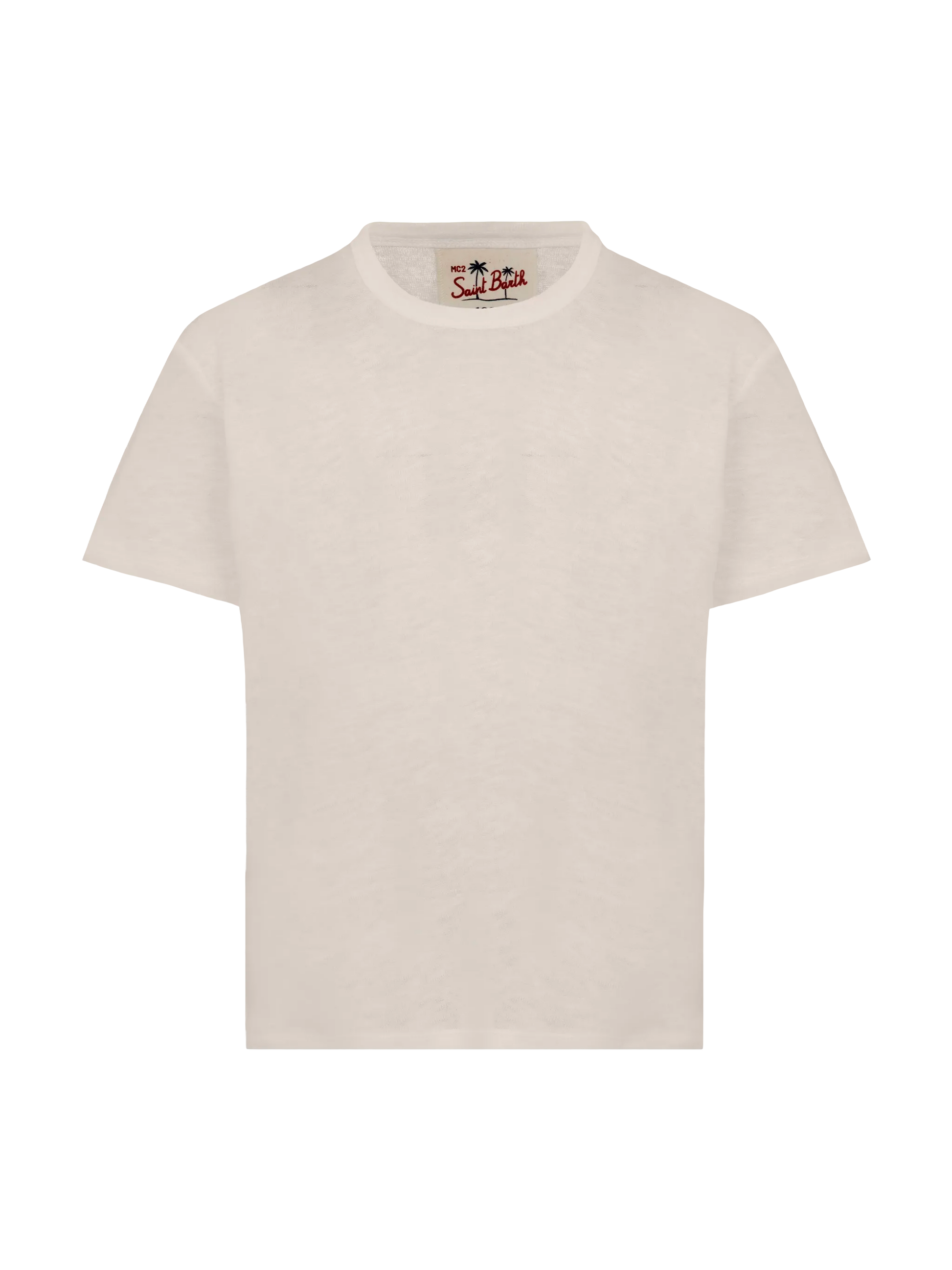 Alex kid off-white linen jersey t-shirt - MC2 Saint Barth