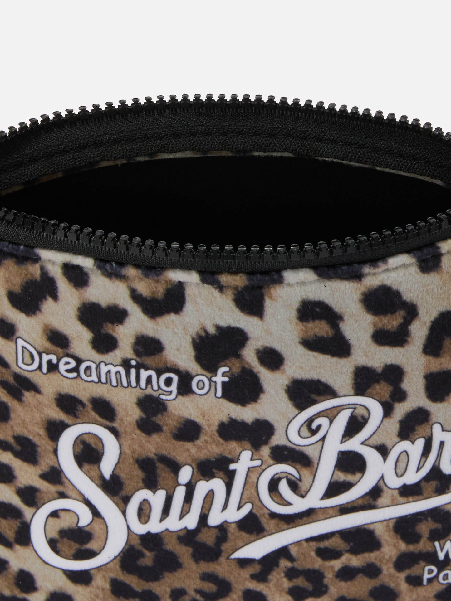 Pochette Aline effetto lana con stampa leopardata