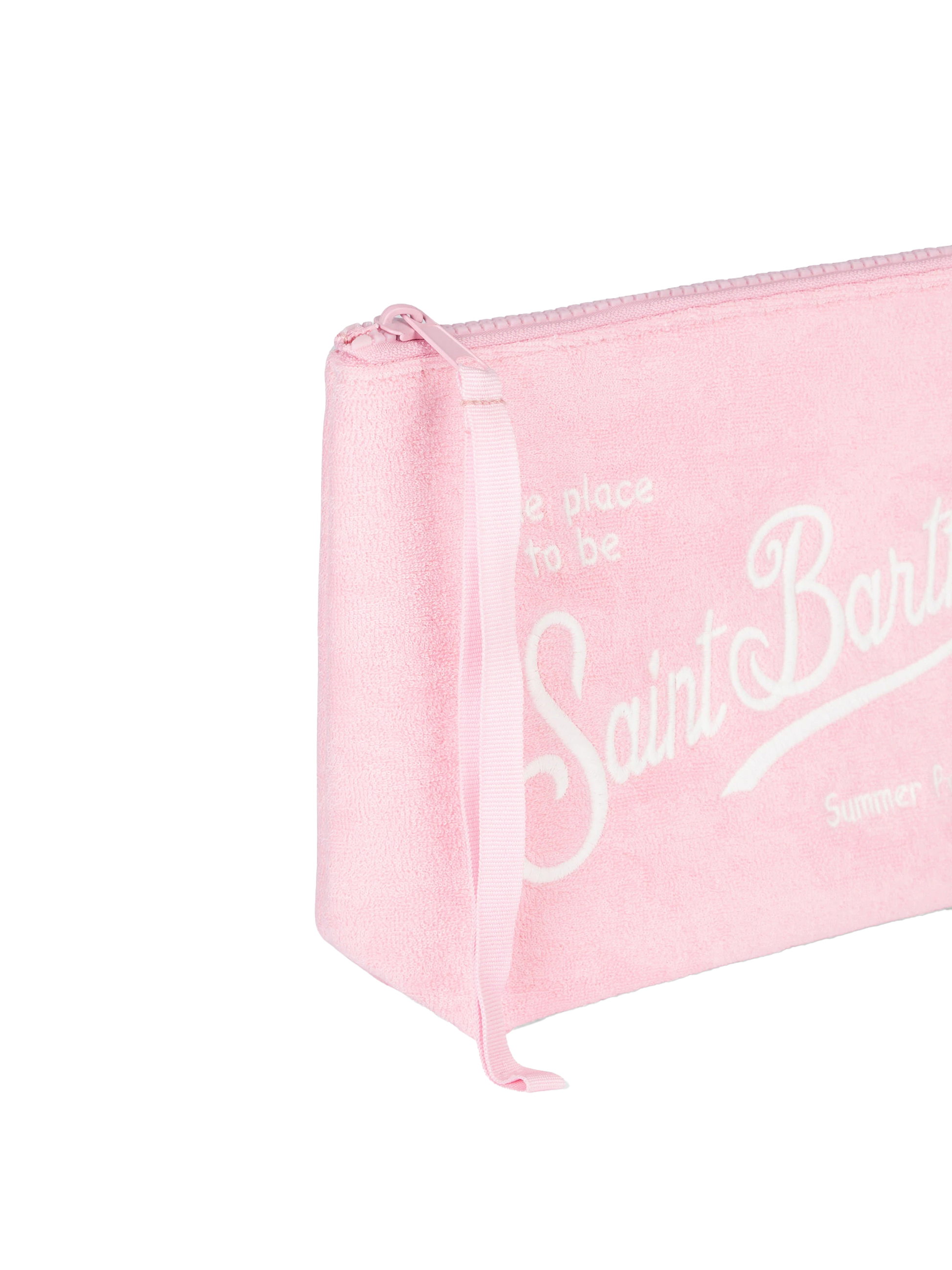 Aline pink embossed terry pochette - MC2 Saint Barth