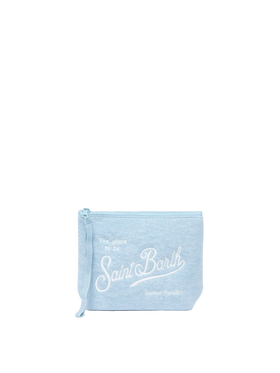 Aline light blue embossed terry pochette - MC2 Saint Barth