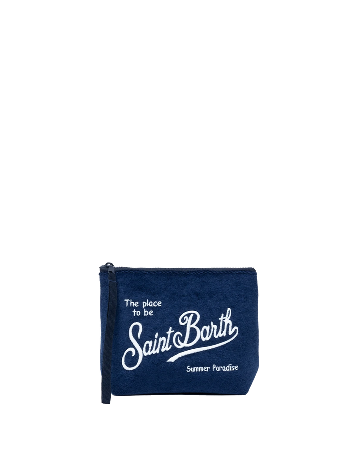 Pochette Aline in spugna blu