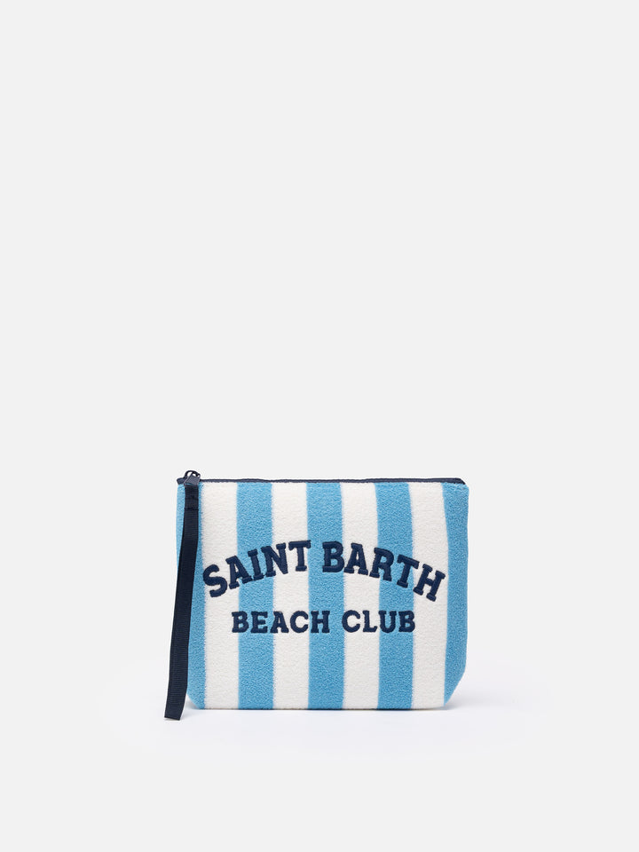 Pochette Aline in spugna con motivo a righe