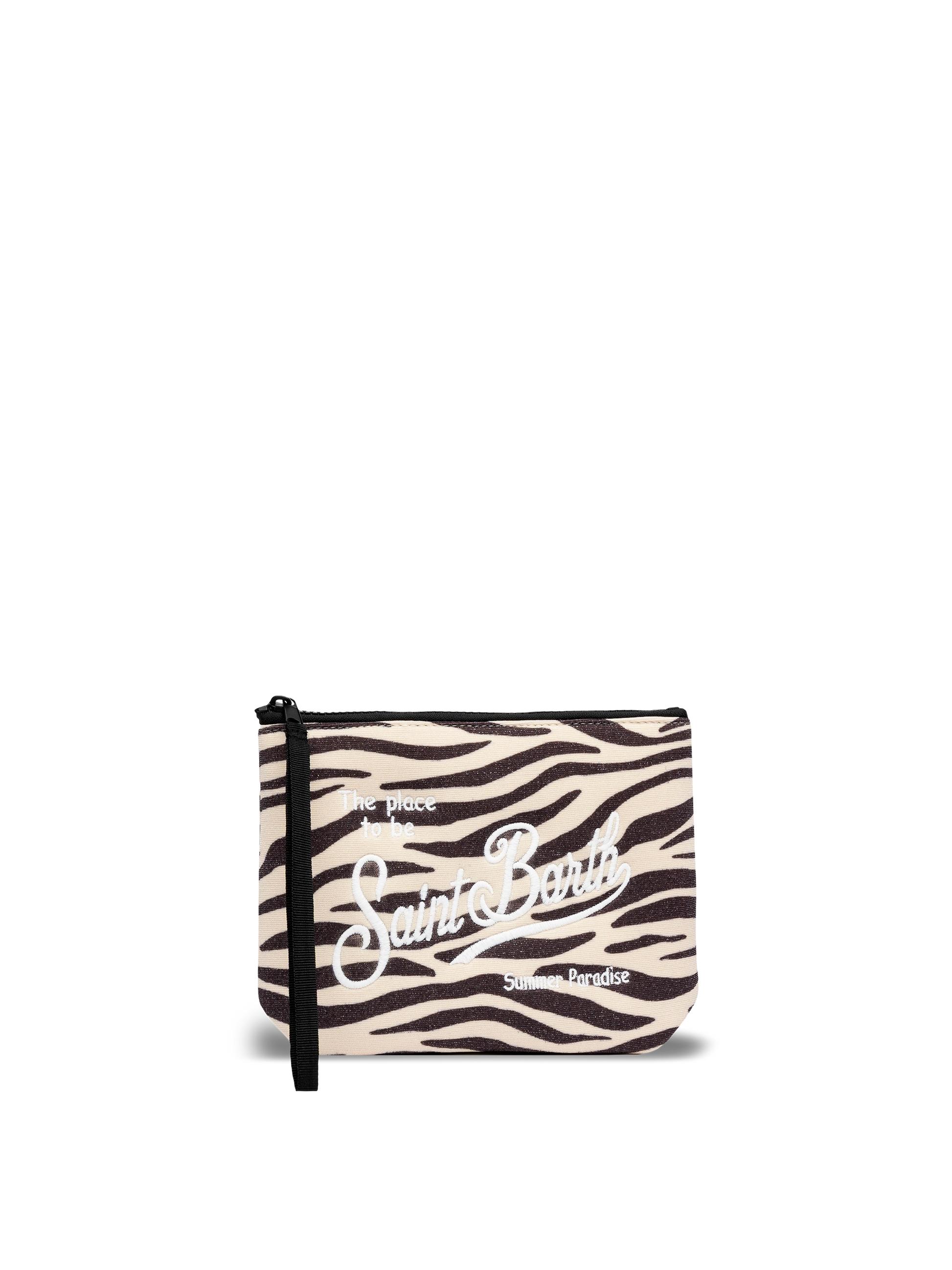 Aline lurex pochette with zebra print - MC2 Saint Barth