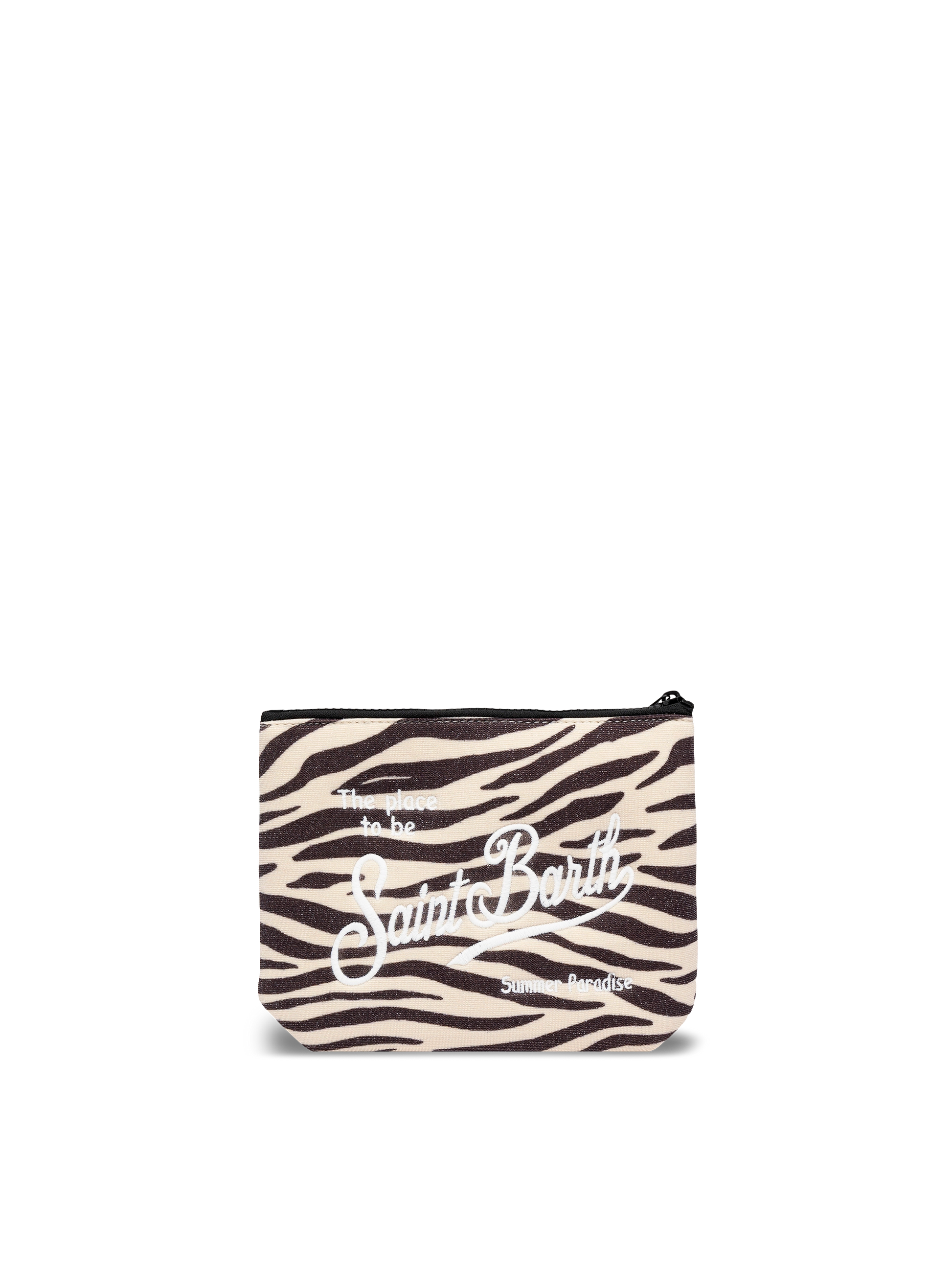 Aline lurex pochette with zebra print - MC2 Saint Barth