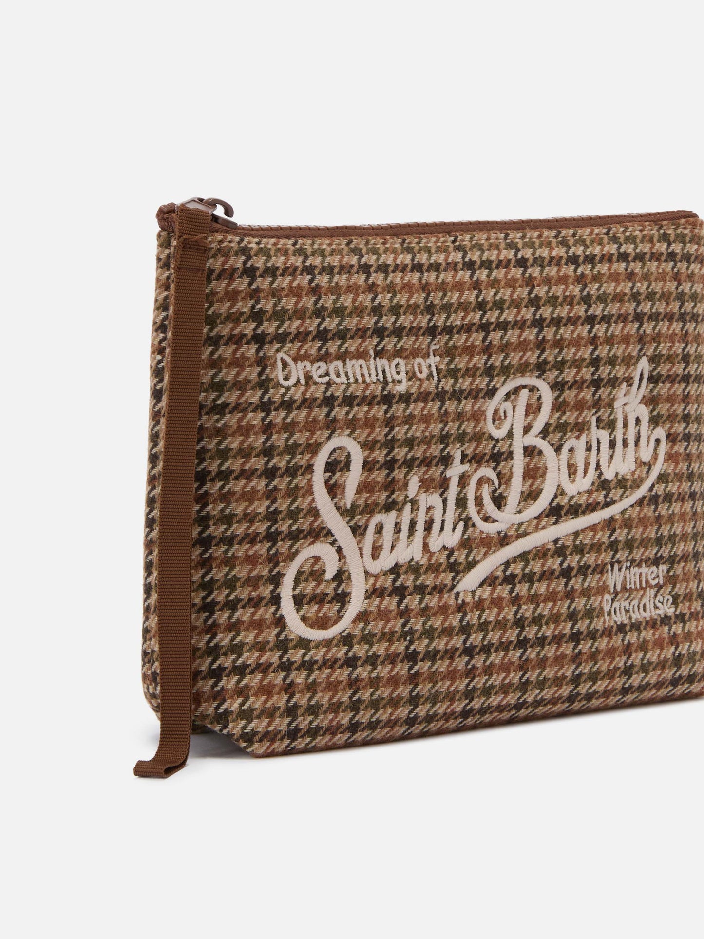 Pochette Aline Wool in misto lana pied de poule