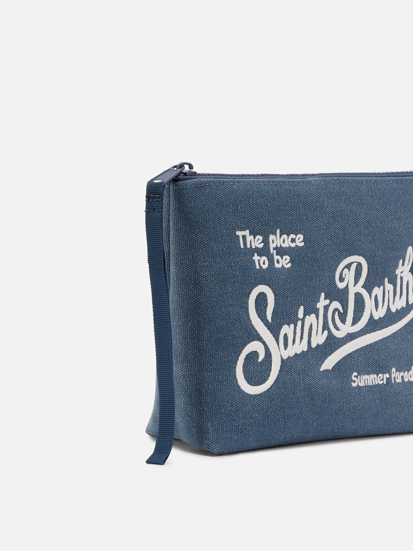 Pochette Aline en toile bleue