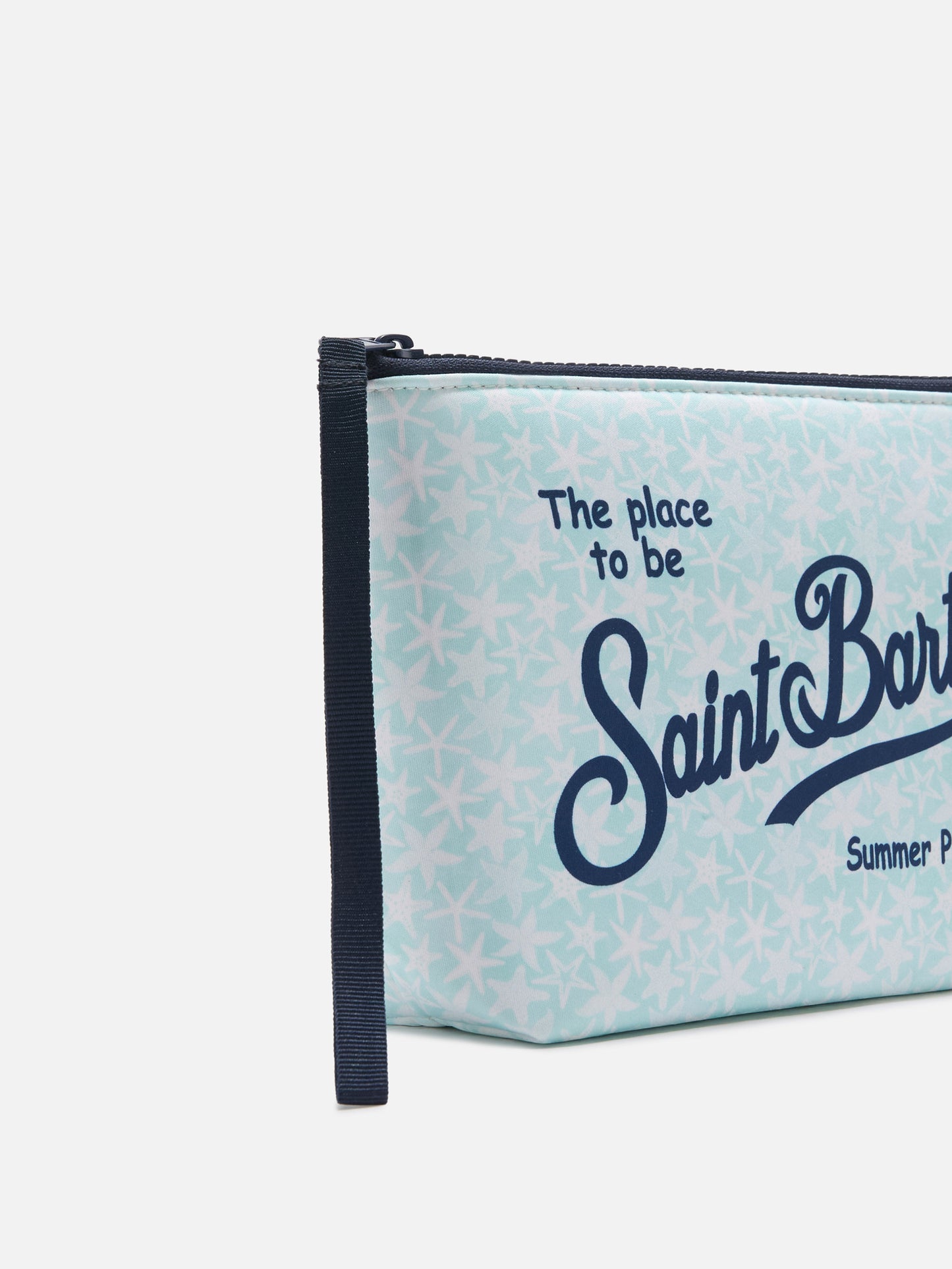 Pouch Aline scuba azul claro con estampado de estrella de mar