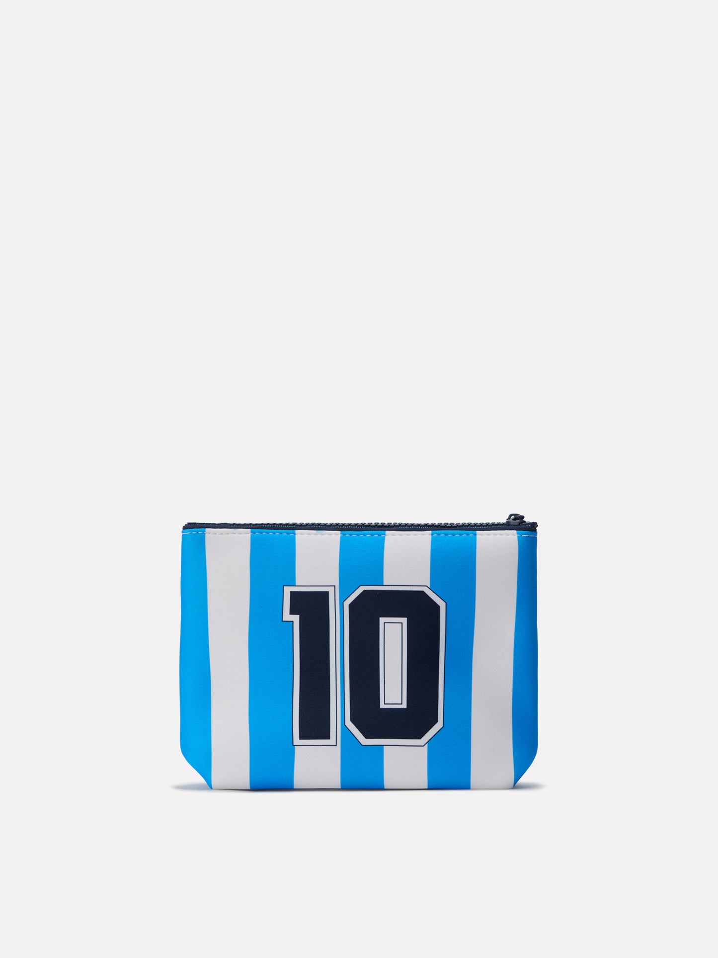 Pouch Aline de scuba en blanco y azul claro con escudo de Napoli | Edición Especial