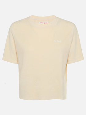Beige terry cotton t-shirt Aleja - MC2 Saint Barth