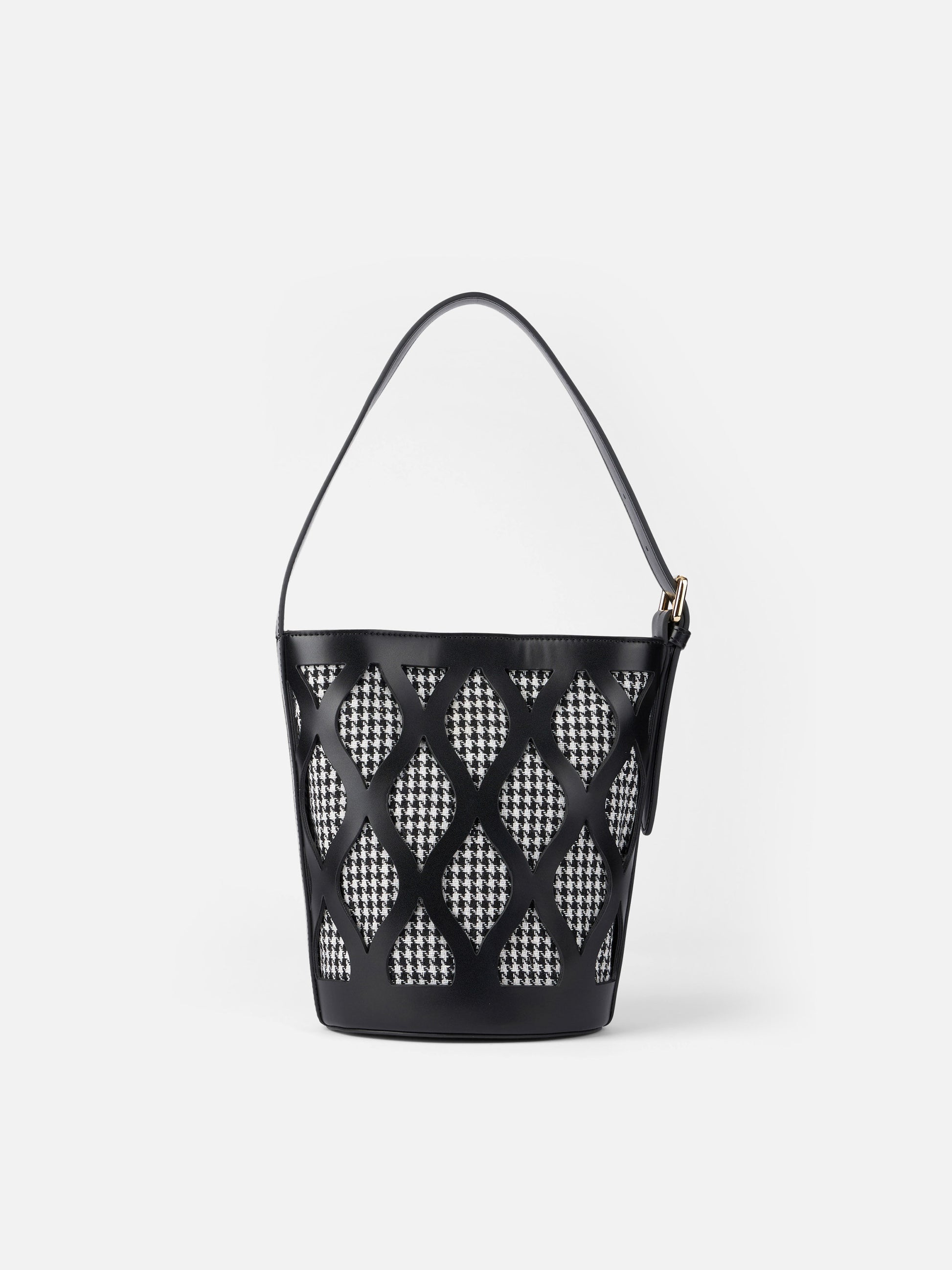 Bucket bag Alexandra with pied de poule print - MC2 Saint Barth
