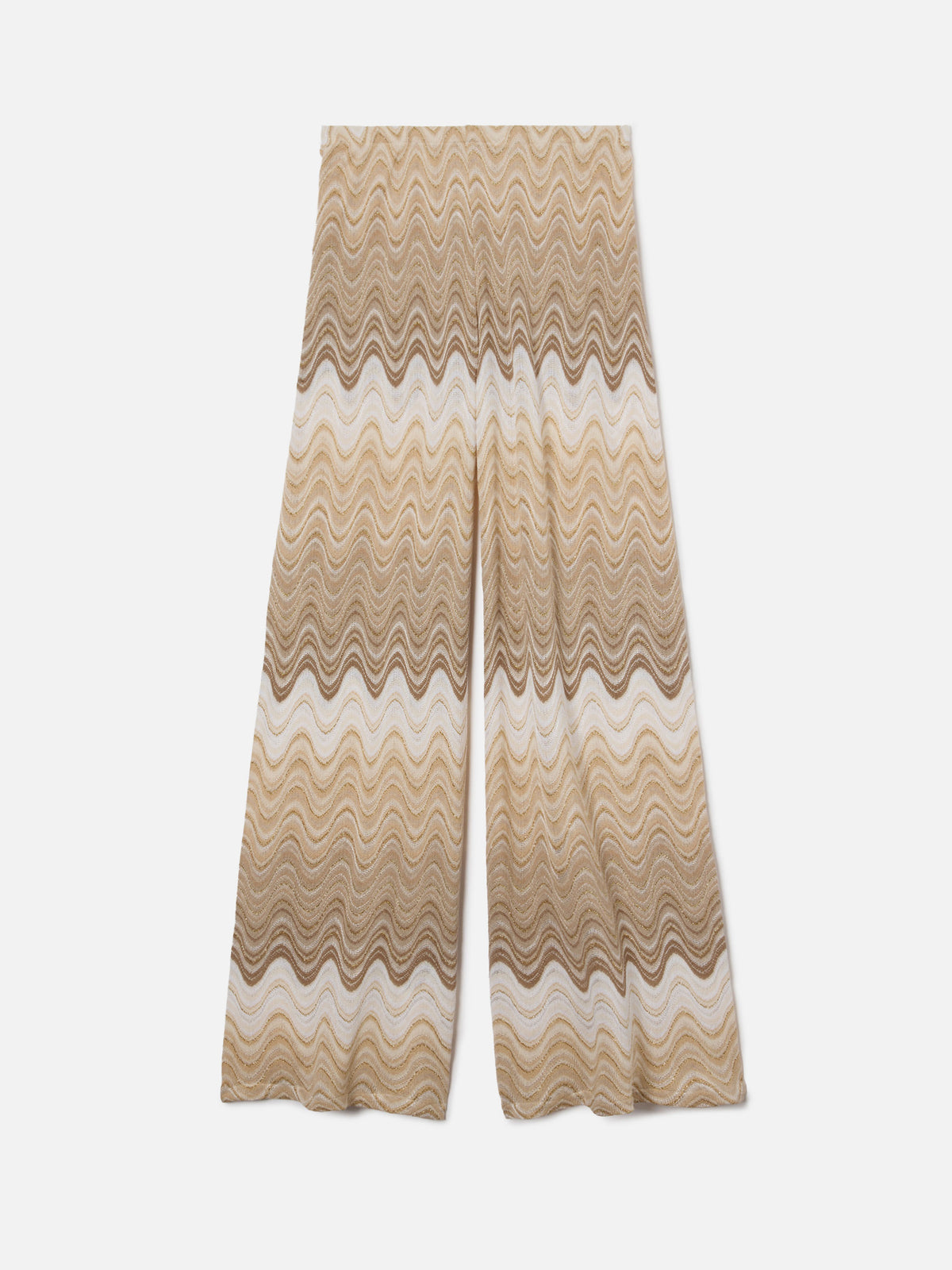 Pantalones largos Amalia degradé raschel beige