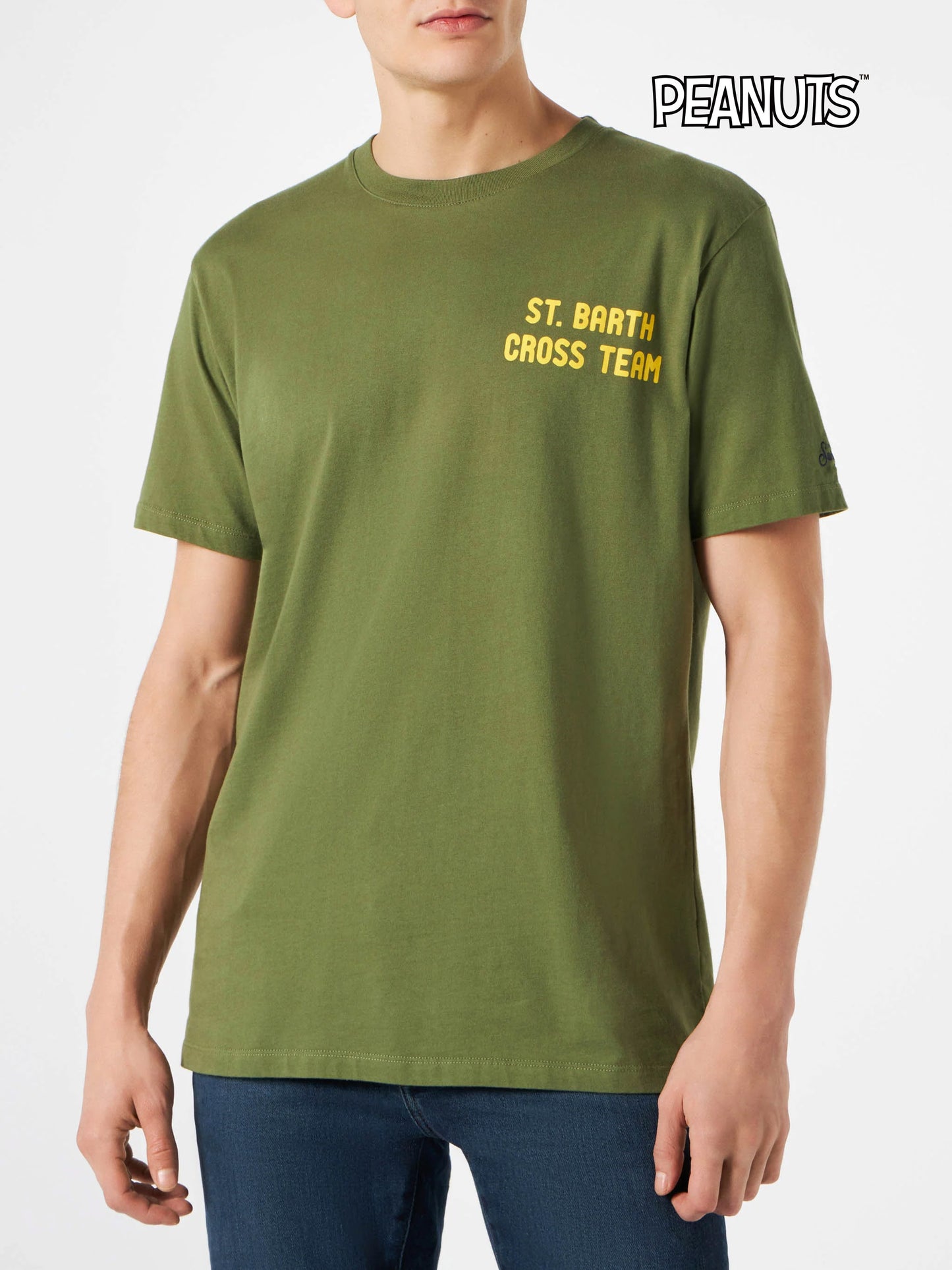 Man green t-shirt with Snoopy print | PEANUTS™ SPECIAL EDITION