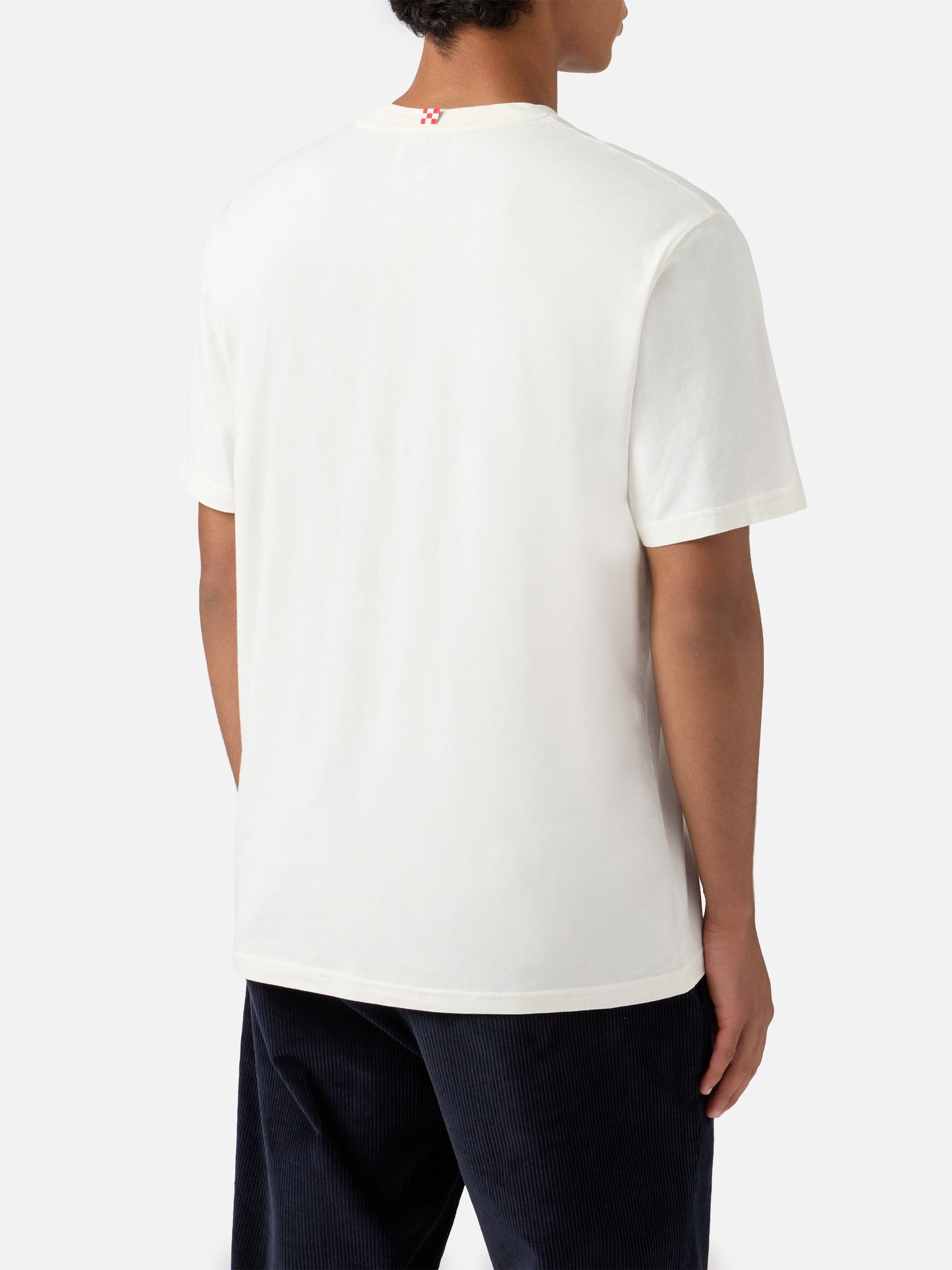 Weißes Arnott-Baumwoll-T-Shirt mit Che Due…-Stickerei