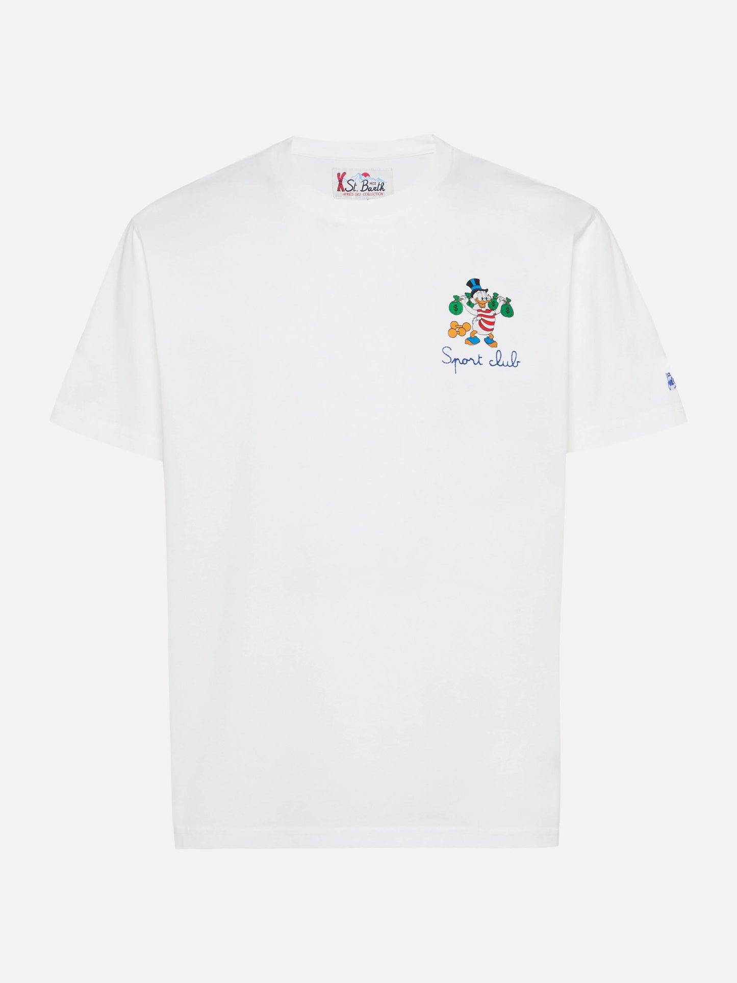 Arnott cotton T-shirt in white with Scrooge McDuck Sport Club embroidery | DISNEY SPECIAL EDITION