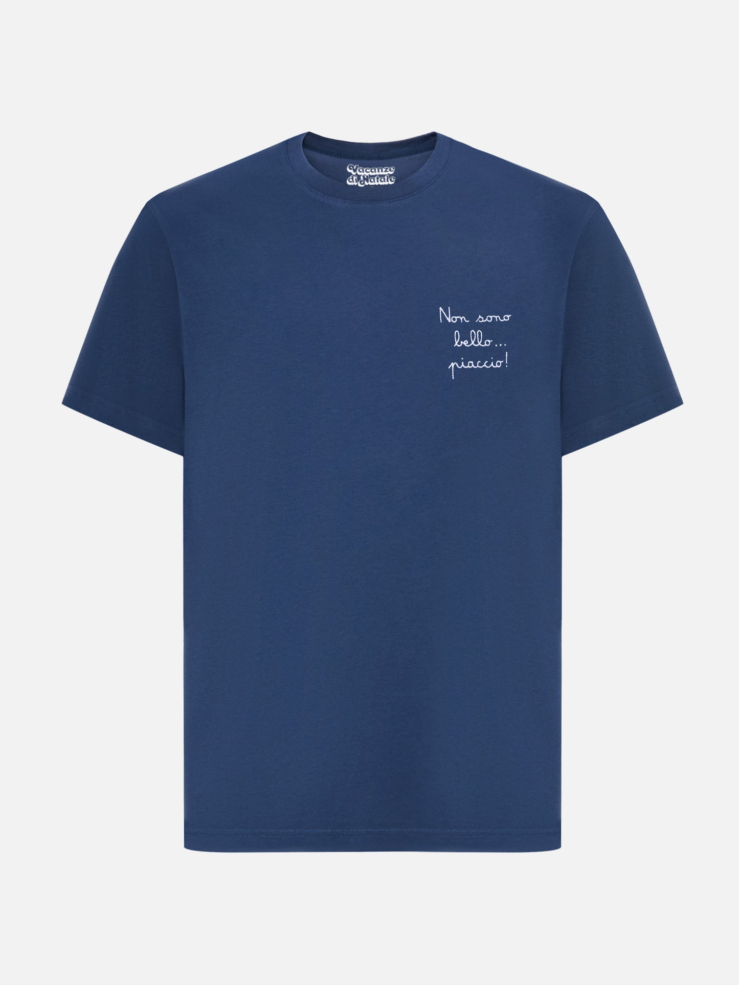 Camiseta de algodón de invierno Arnott Warm con bordado Non sono bello … piaccio! | VACANZE DI NATALE SPECIAL EDITION