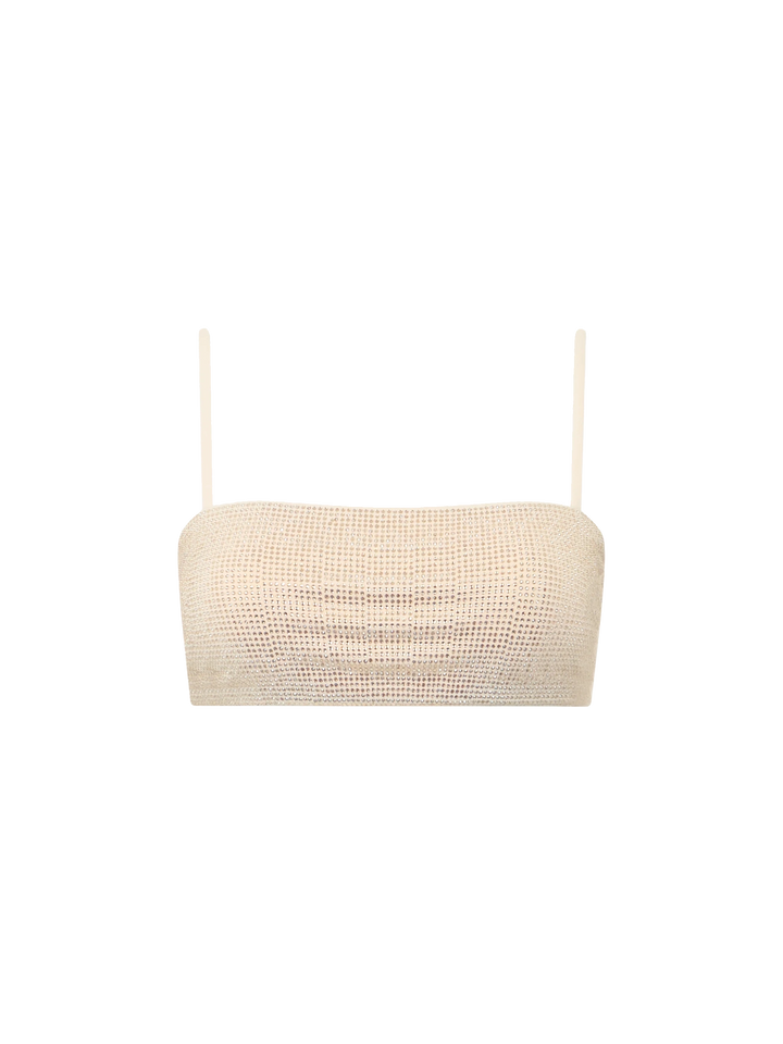 Damen Bandeau-Top-Badeanzug Athena mit Strasssteinen