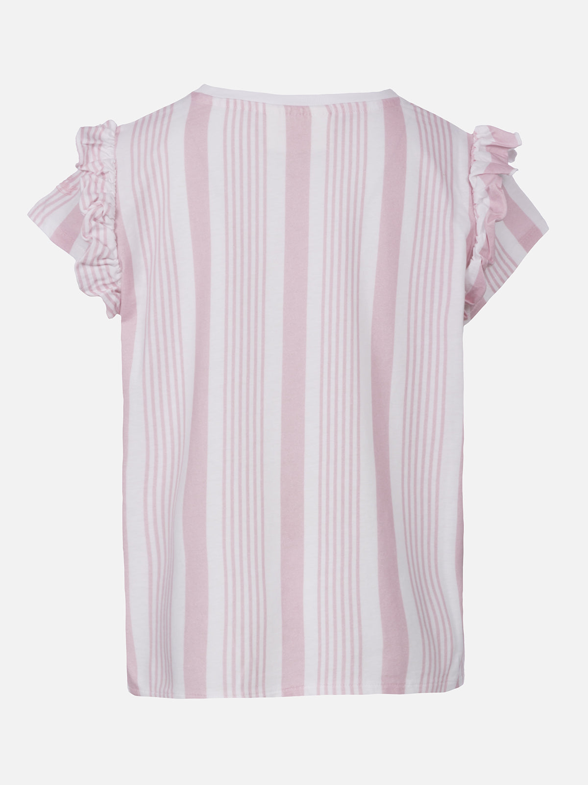 Girl cotton t-shirt with flounce and embroidery - MC2 Saint Barth