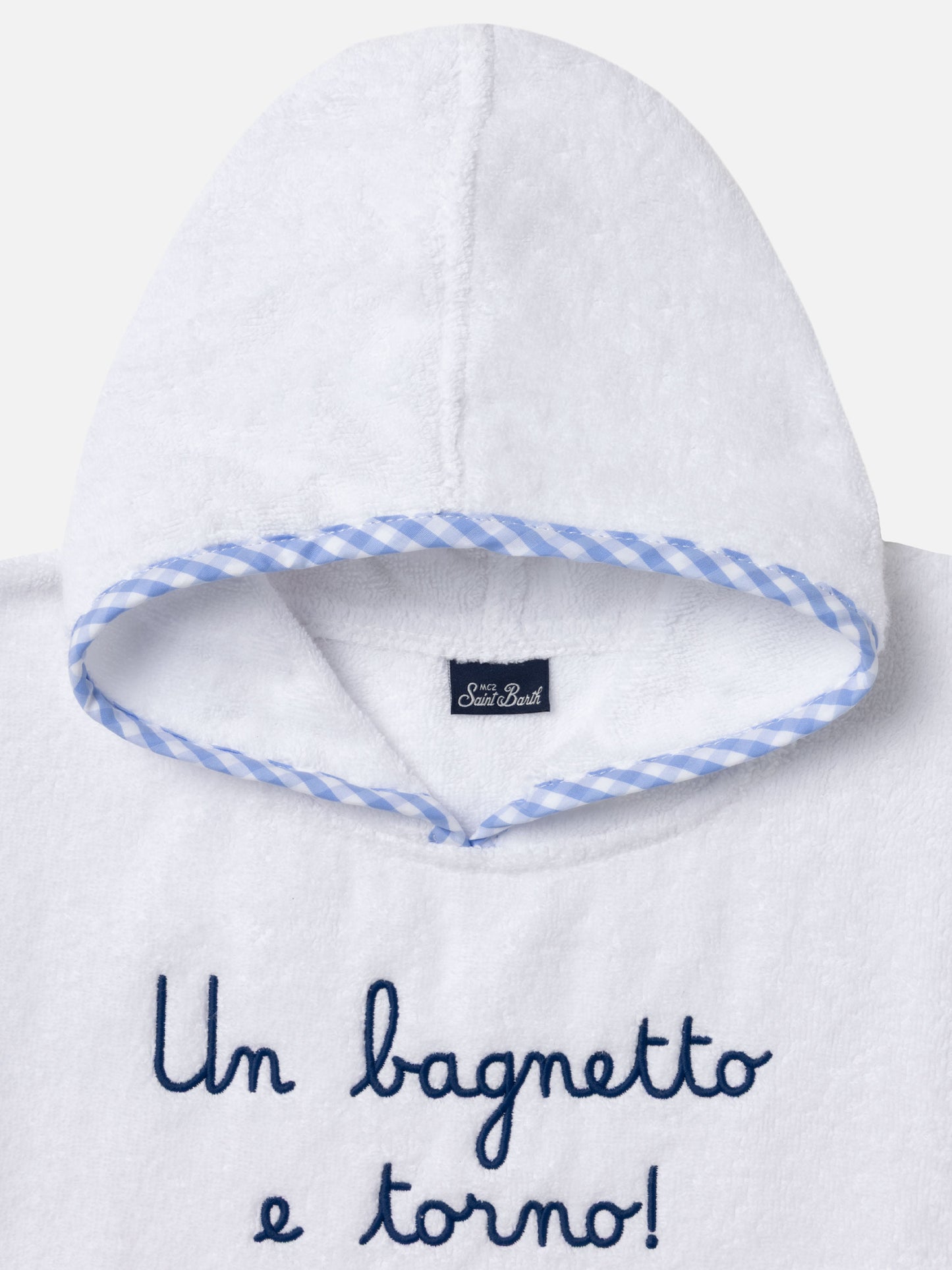 Cotton terry bathrobe with Un bagnetto e torno embroidery - MC2 Saint Barth