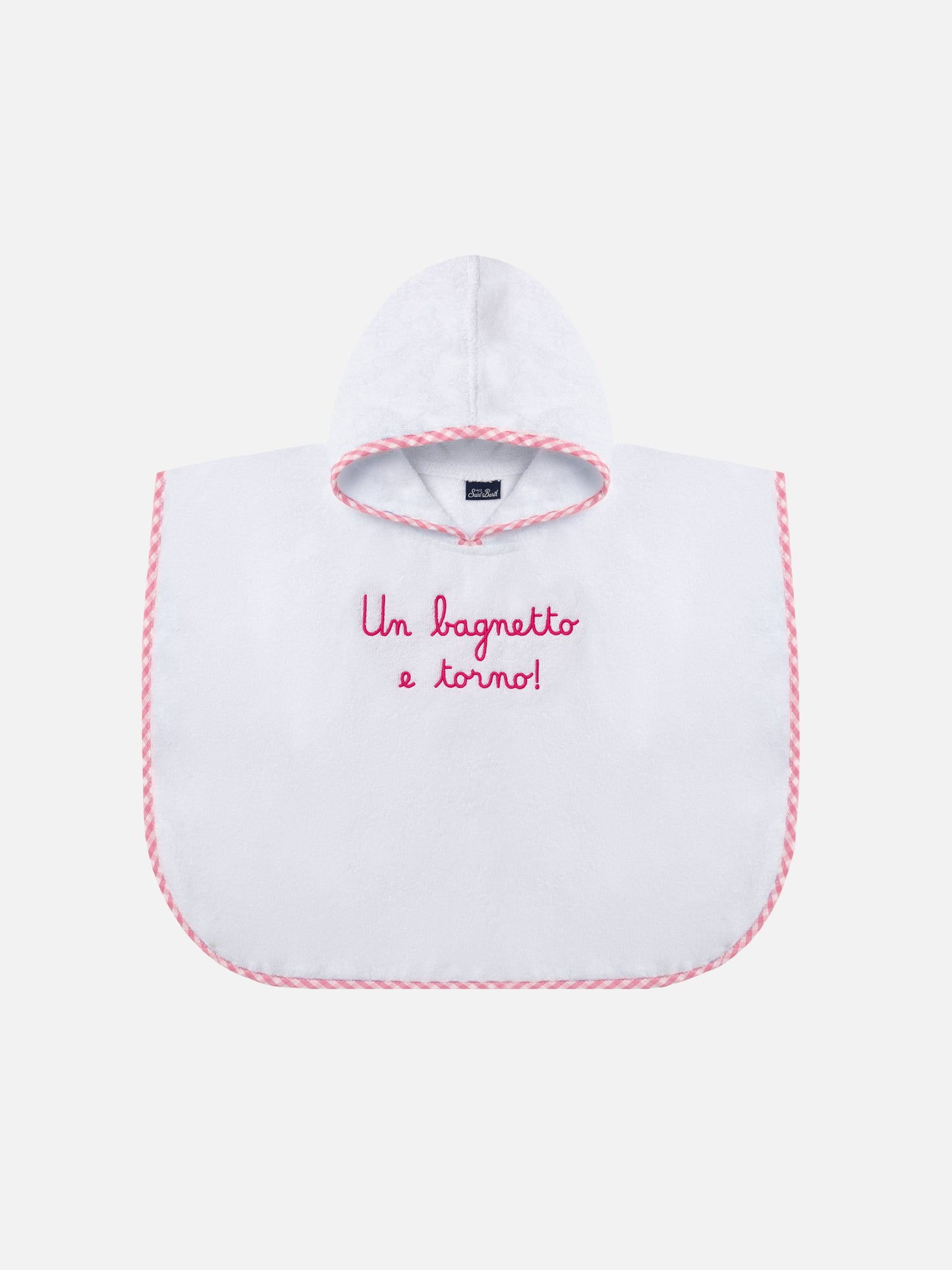 Cotton terry bathrobe with Un bagnetto e torno embroidery - MC2 Saint Barth