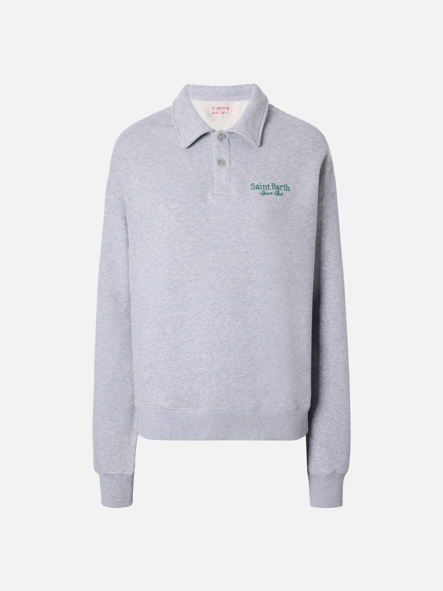 Berenice sweatshirt grey melange with Saint Barth Sport Club embroidery