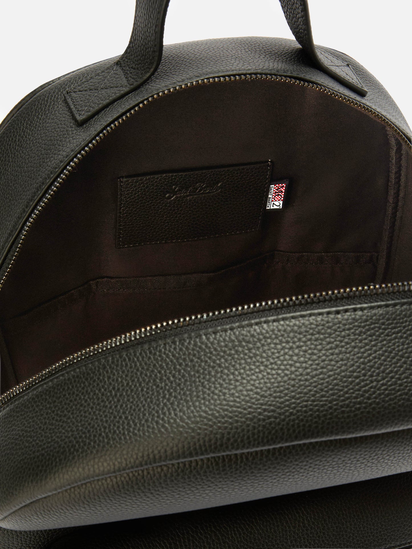 Backpack in black leather