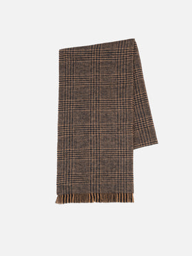 Blanket scarf with Prince of Wales pattern and St. Barth embroidery - MC2 Saint Barth