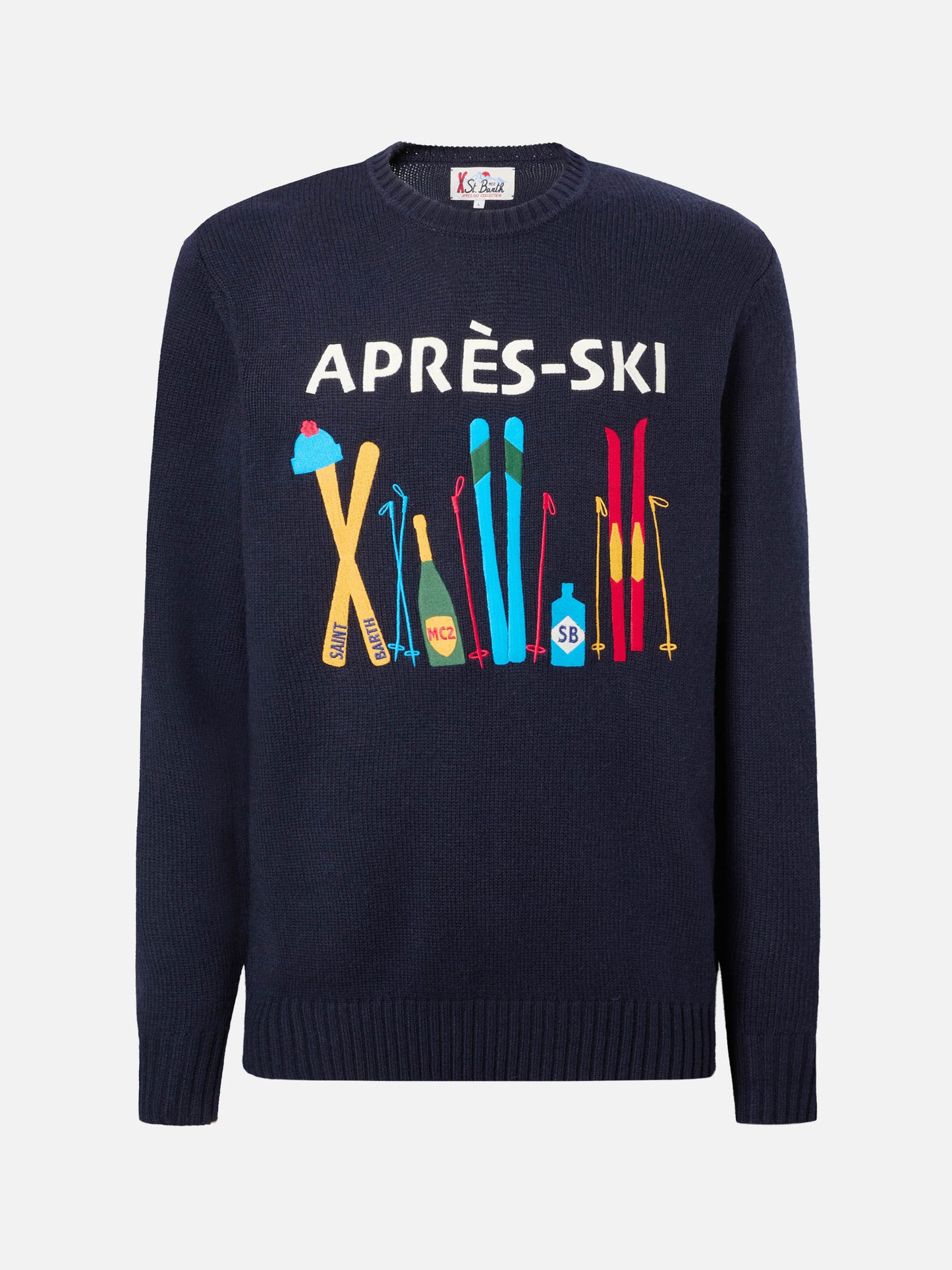 Maglione Bombardino Light blu con jacquard Après Ski
