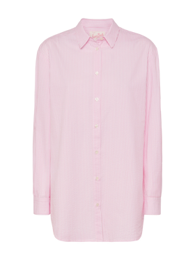 Brigitte striped-print seersucker shirt with Saint Barth embroidery - MC2 Saint Barth