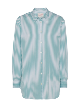 Brigitte striped-print cotton shirt with Saint Barth beach club embroidery - MC2 Saint Barth
